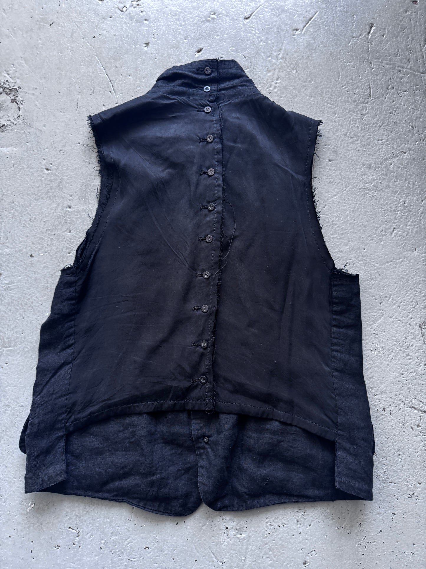 masahiko maruyama washed linen waistcoat L