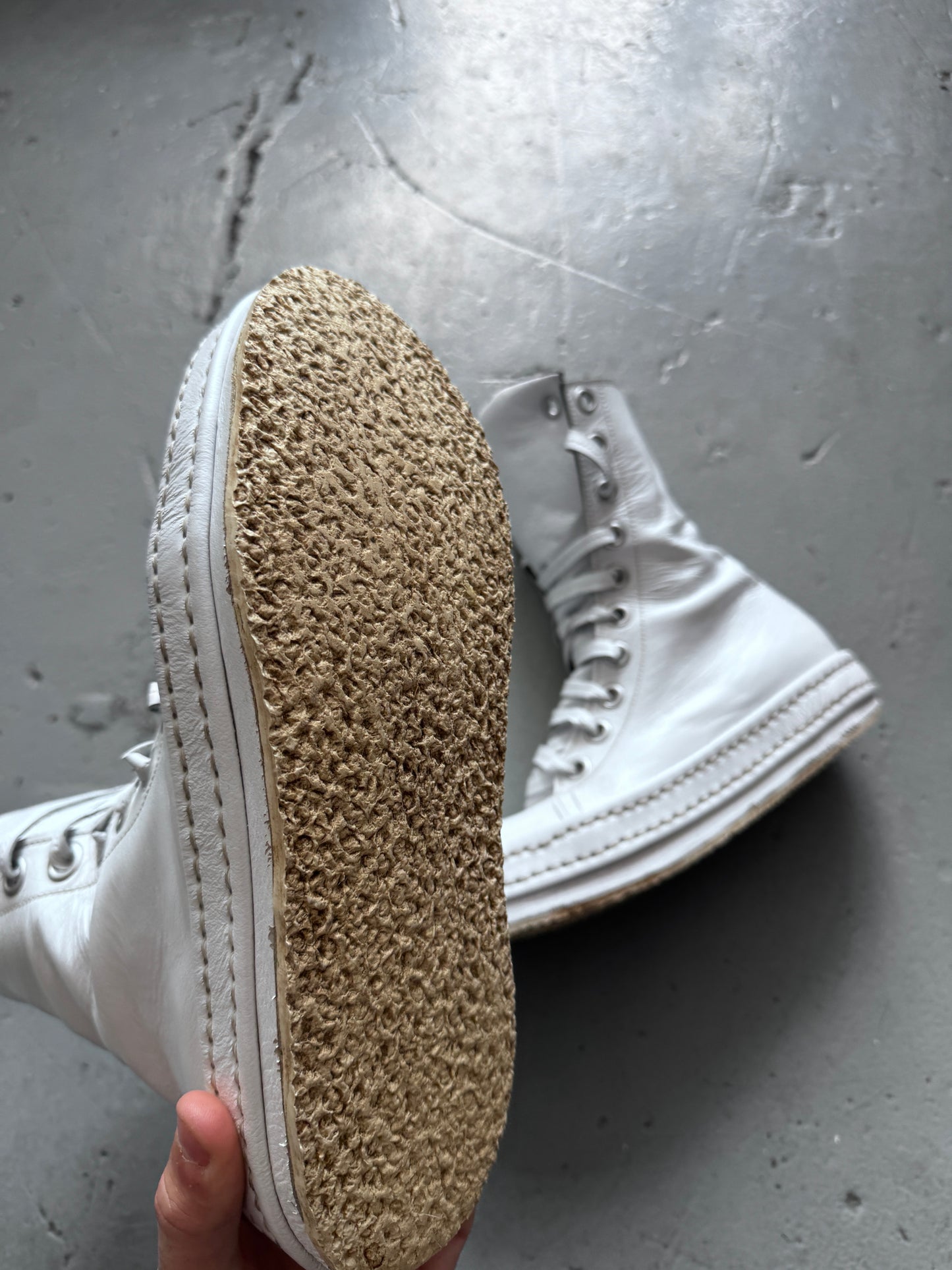 james kearns 10 hole white bumper sneaker boot 43