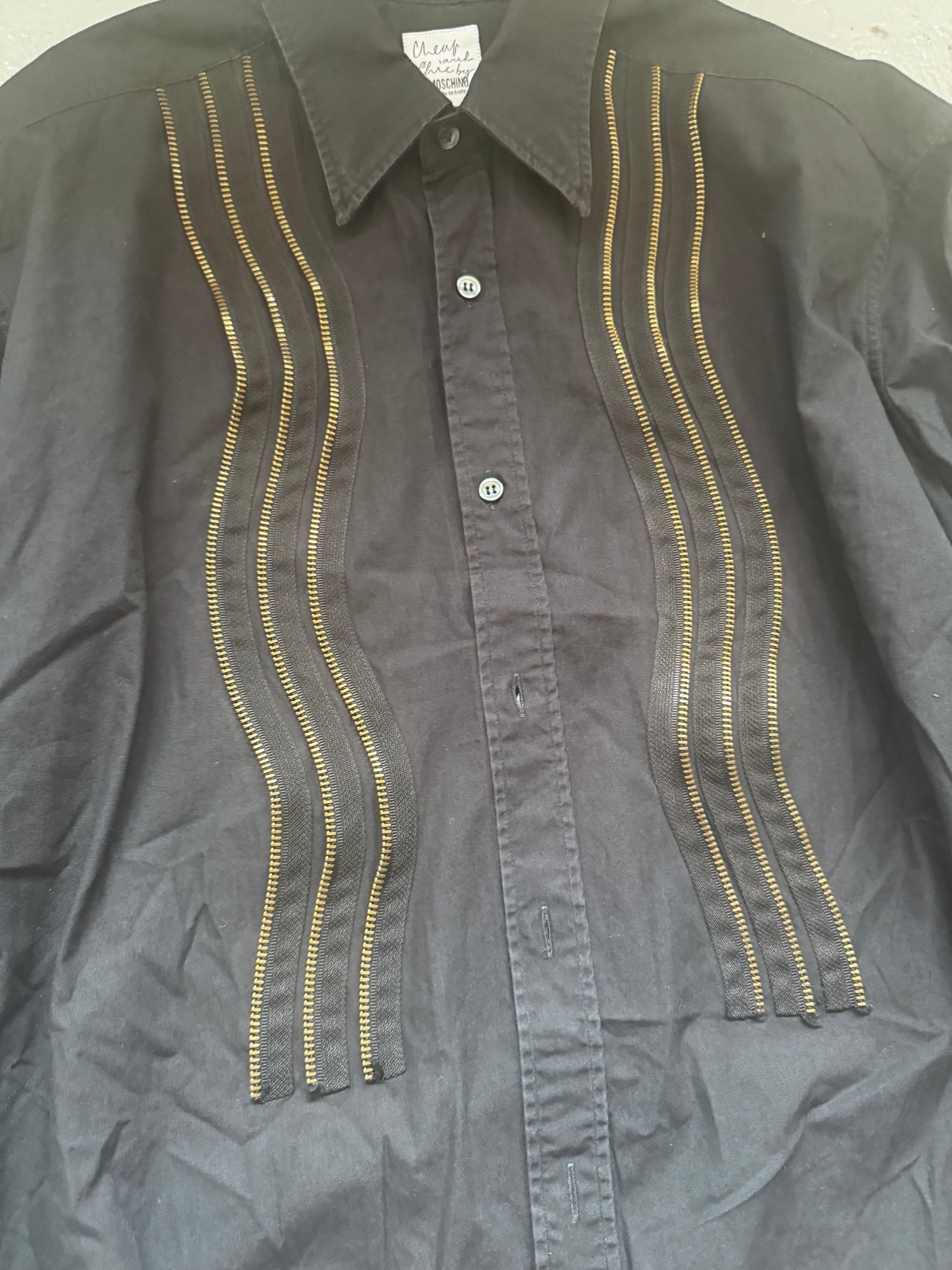 Moschino Zip Front Shirt M