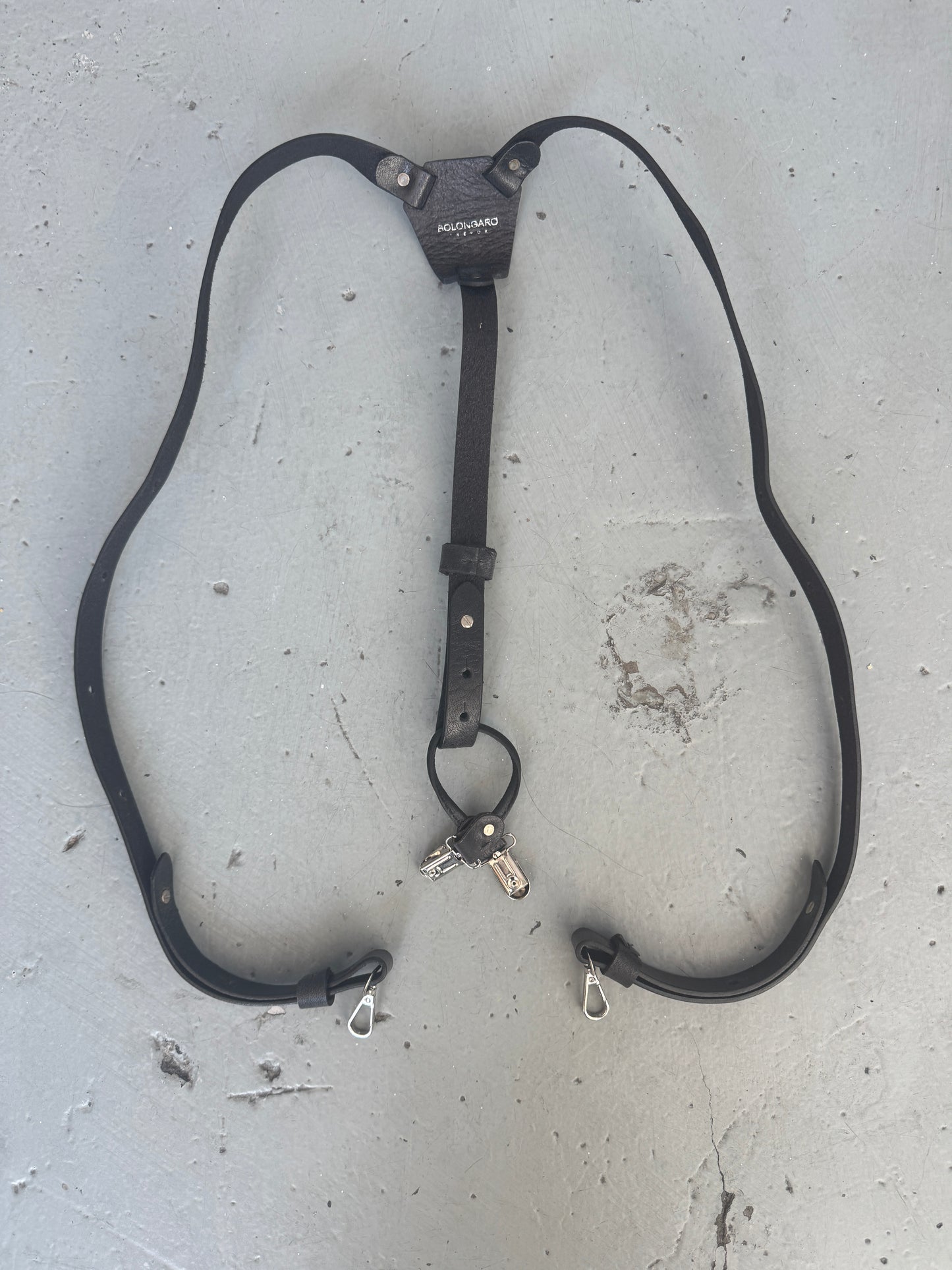 bolongaro trevor leather suspenders