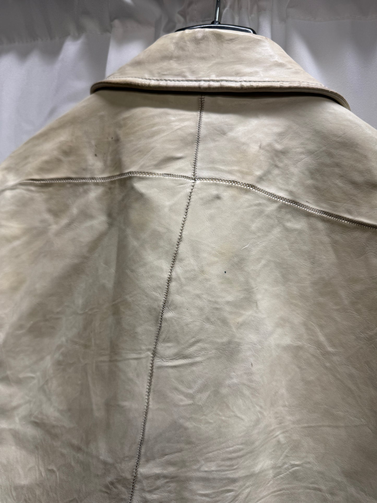 carol christian poell aw05 dispossessed white kangaroo scar stitch jacket