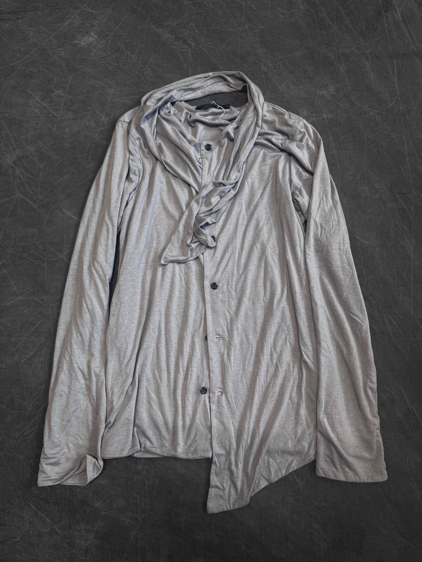 Yukio Mishiba Draped Scarf Button Up