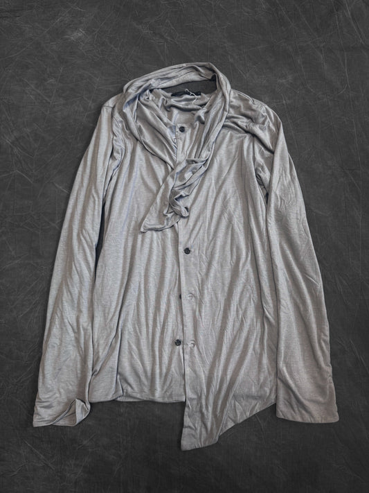 Yukio Mishiba Draped Scarf Button Up