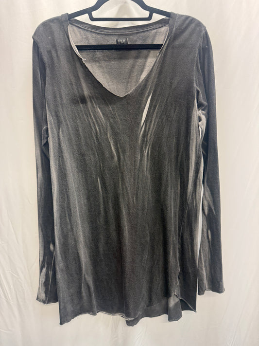 LGB Crease Dye Slice Neck Longsleeve Top