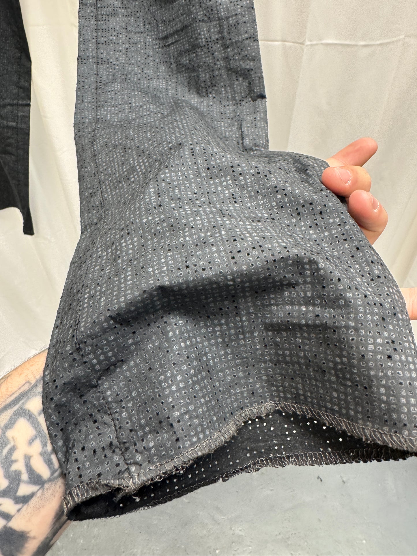 Nicolas Andreas Taralis Laser Cut Textile Slim Xlong Trouser