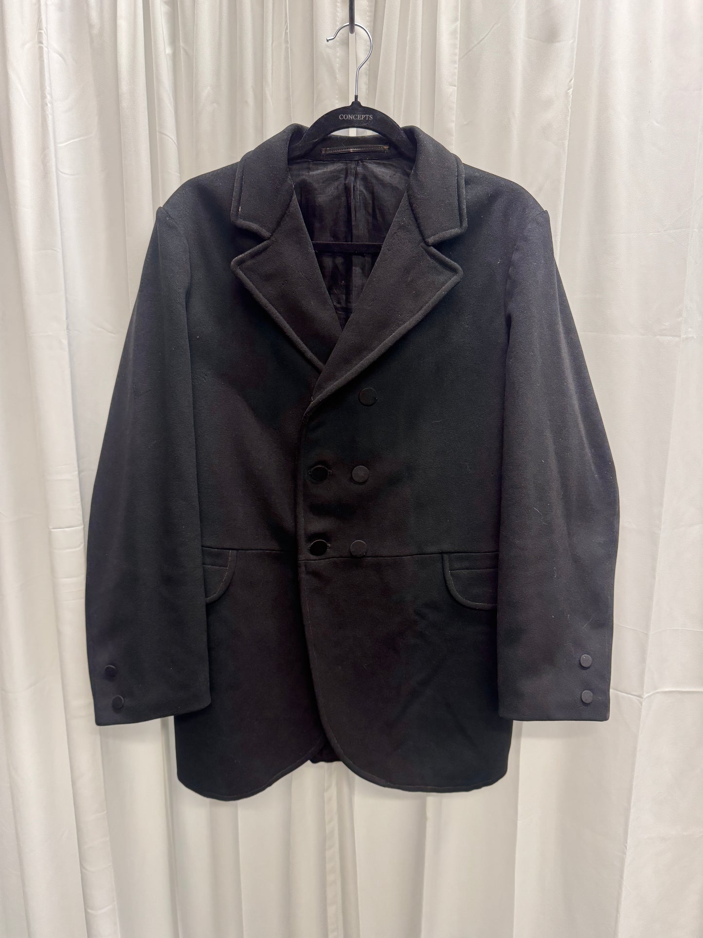 Antique Victorian Era 6 Button Tailored Wool Frock Jacket