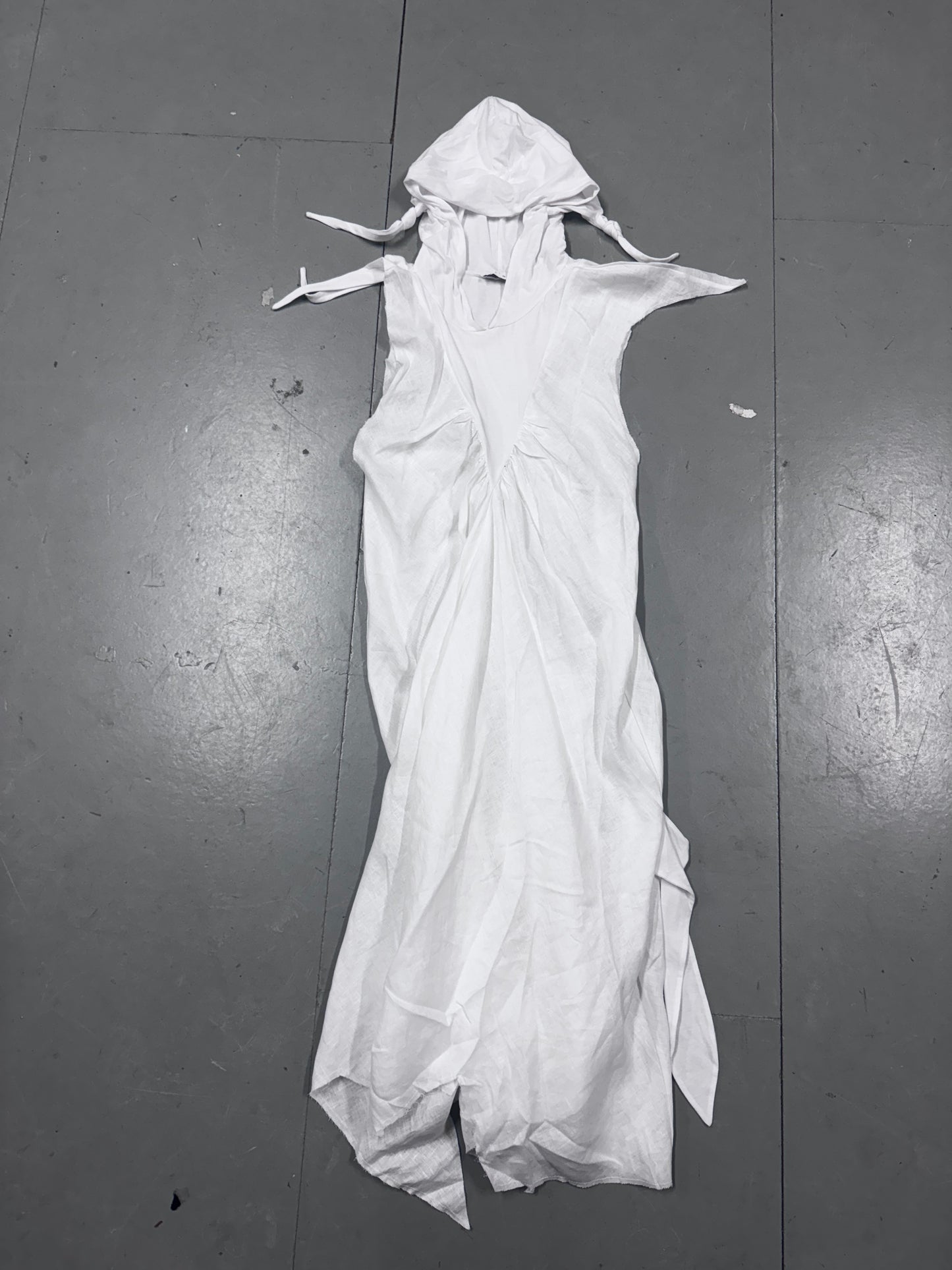 Venice W Linen Hooded Dress