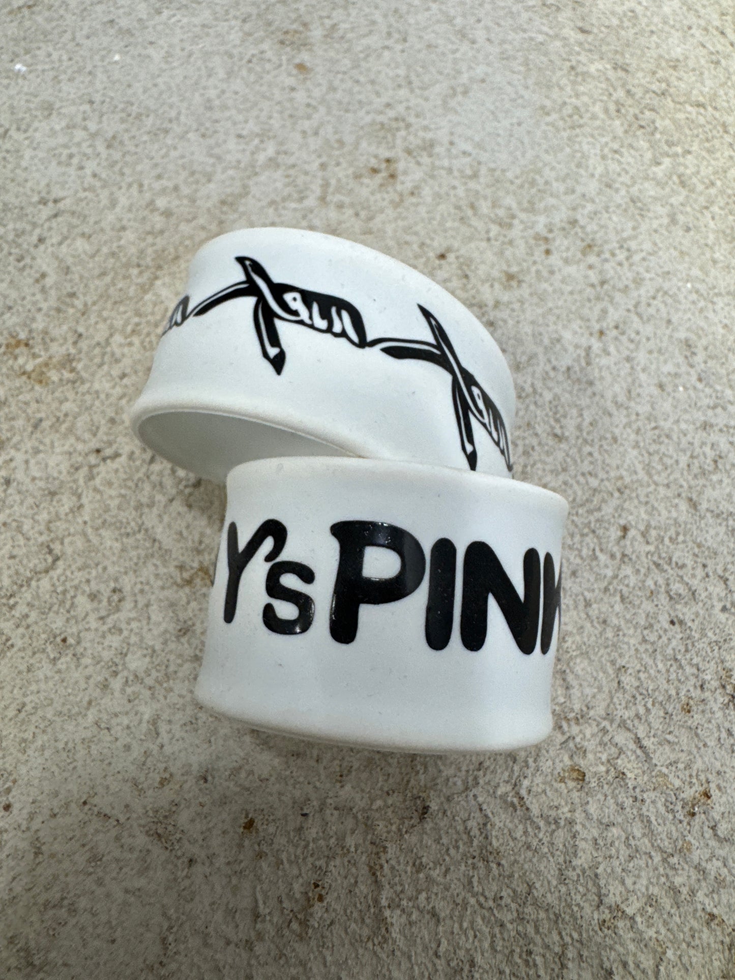 yohji yamamoto y’s pink magnetic snap bracelet
