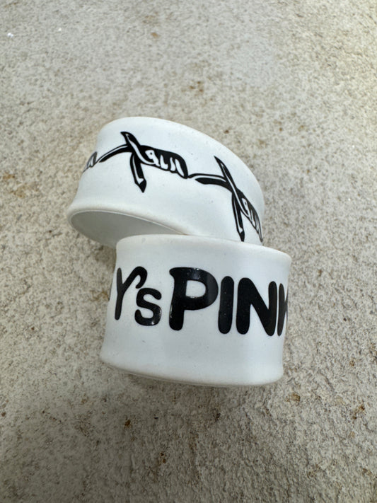yohji yamamoto y’s pink magnetic snap bracelet