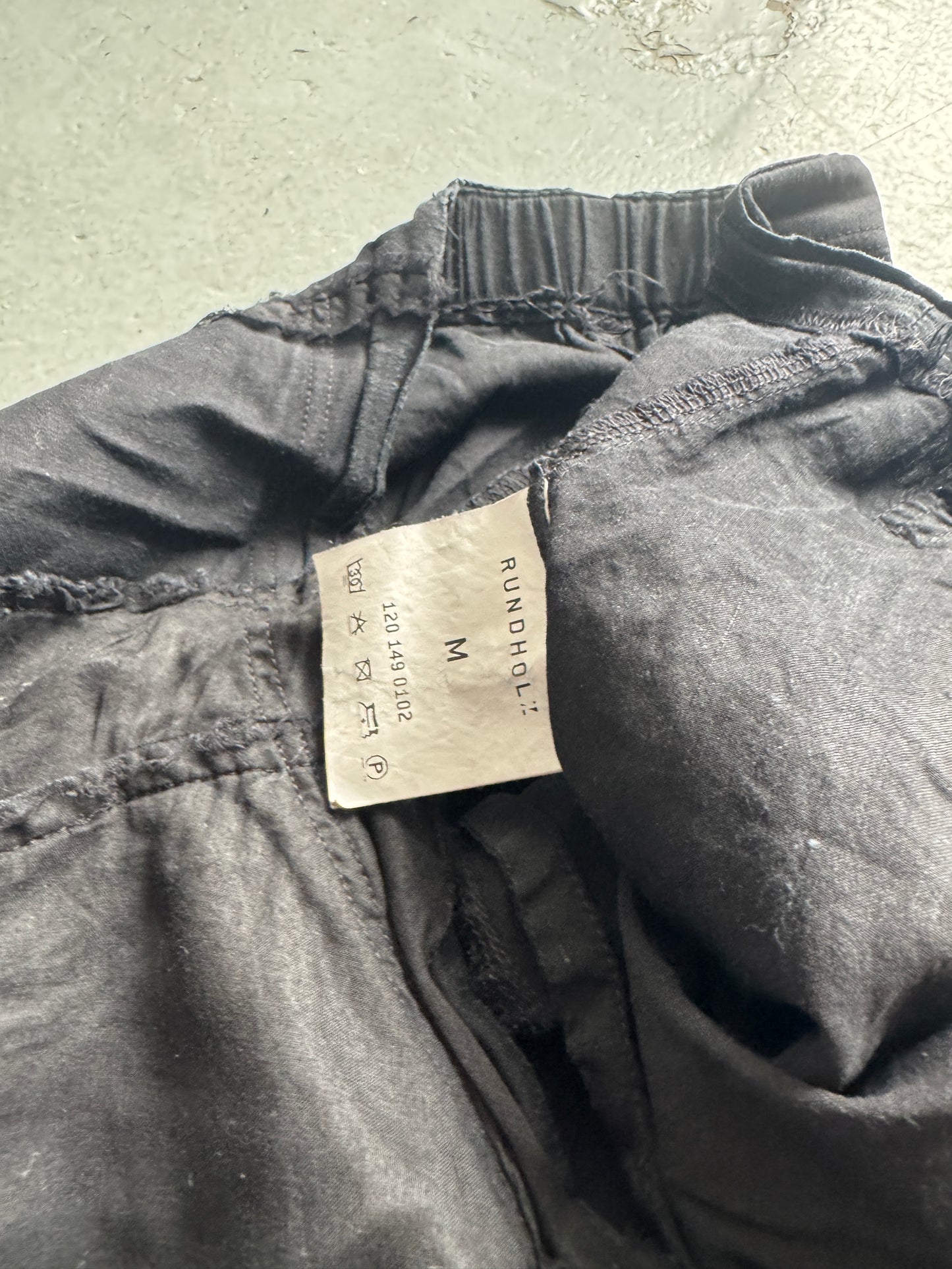 rundholz patchwork drop crotch trouser