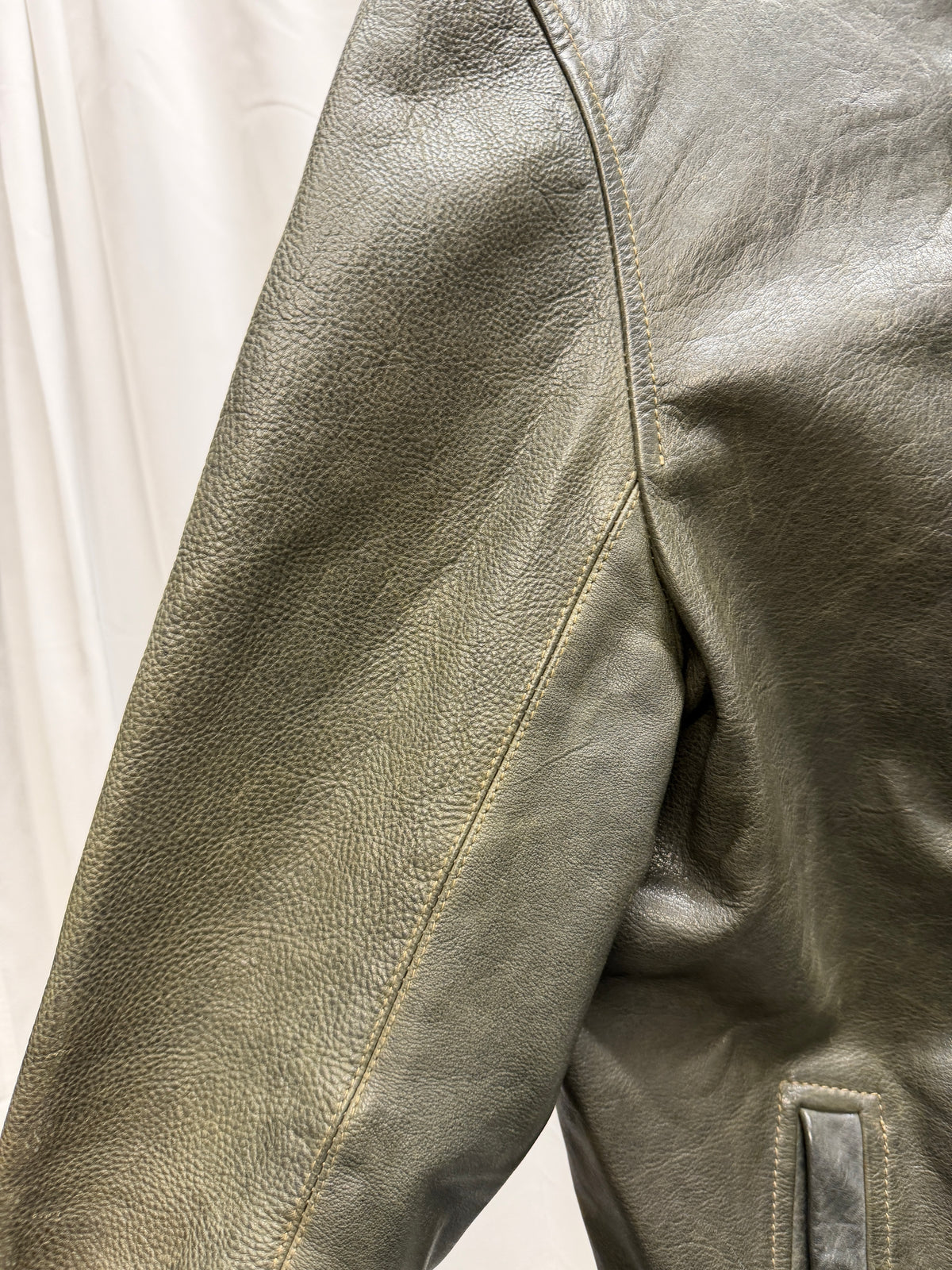 Rick Owens c.2008 Dust Calfskin Intarsia Jacket (L)