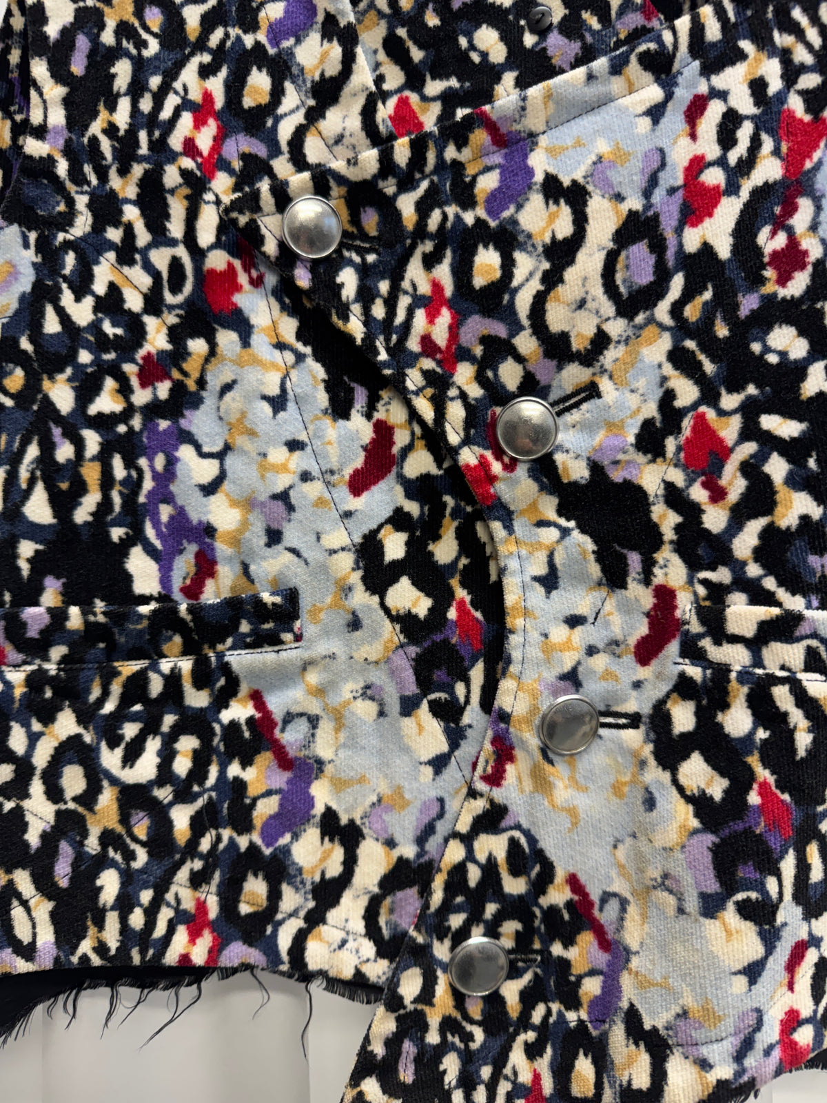 sulvam 19AW Leopard Crazy Pattern Vest / Waistcoat