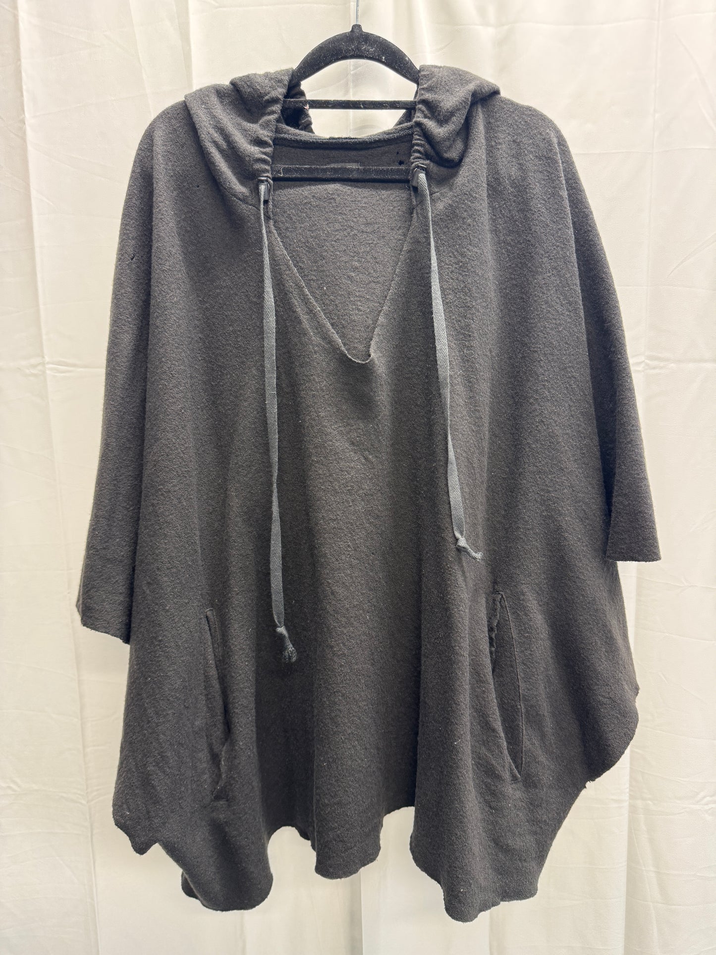 LGB knit poncho hoodie
