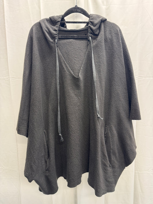 LGB knit poncho hoodie