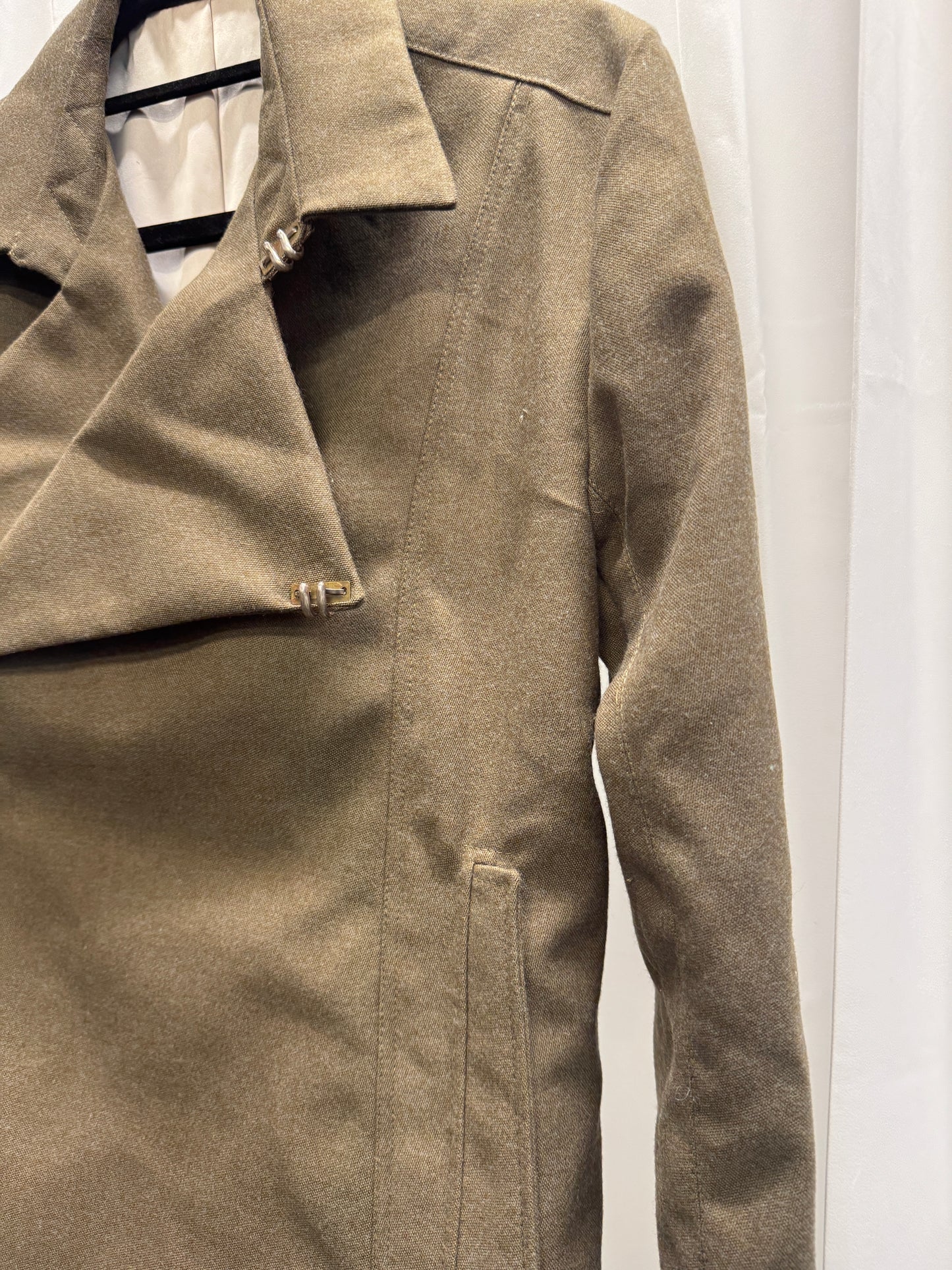 Luca Stucci Cross Metal Clasp Military Wool Jacket