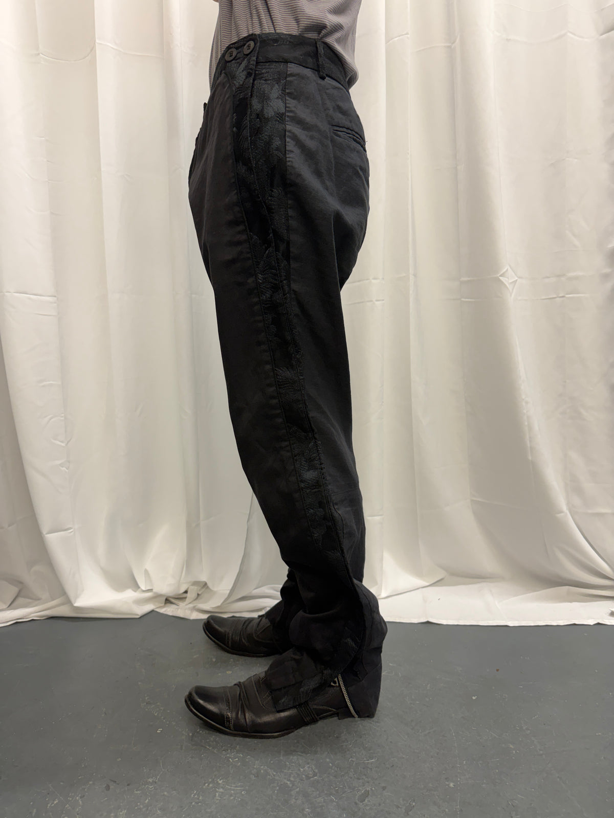 dries van noten side zip sailor trouser
