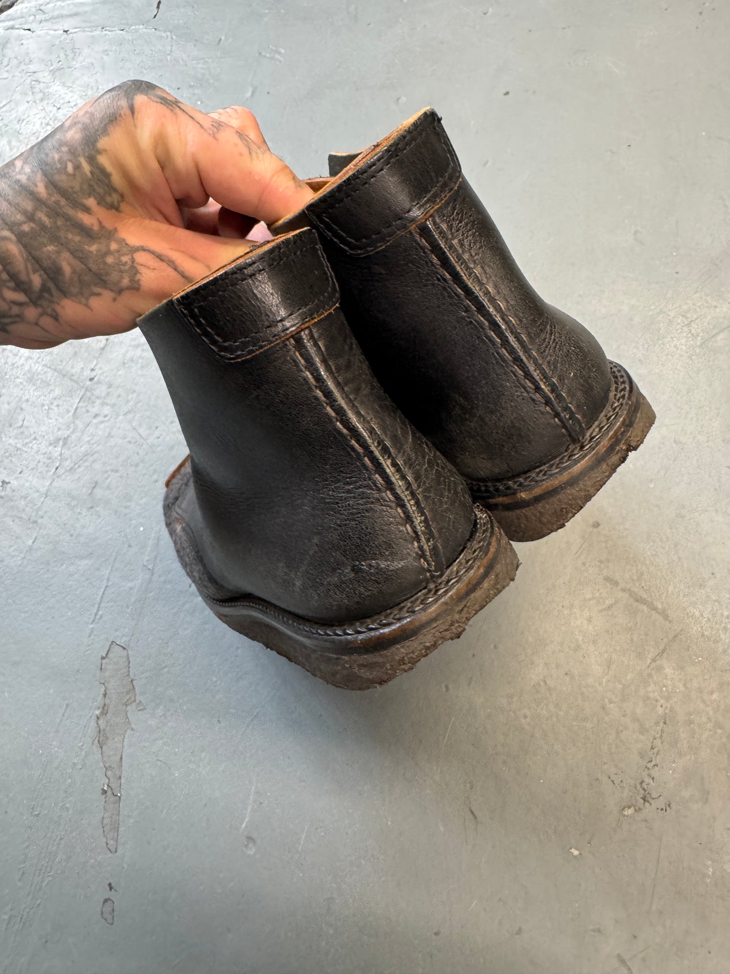 mihara yasuhiro felt and leather boot