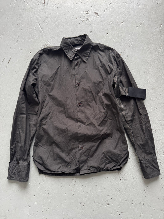 dirk bikkembergs leather panel armband shirt M