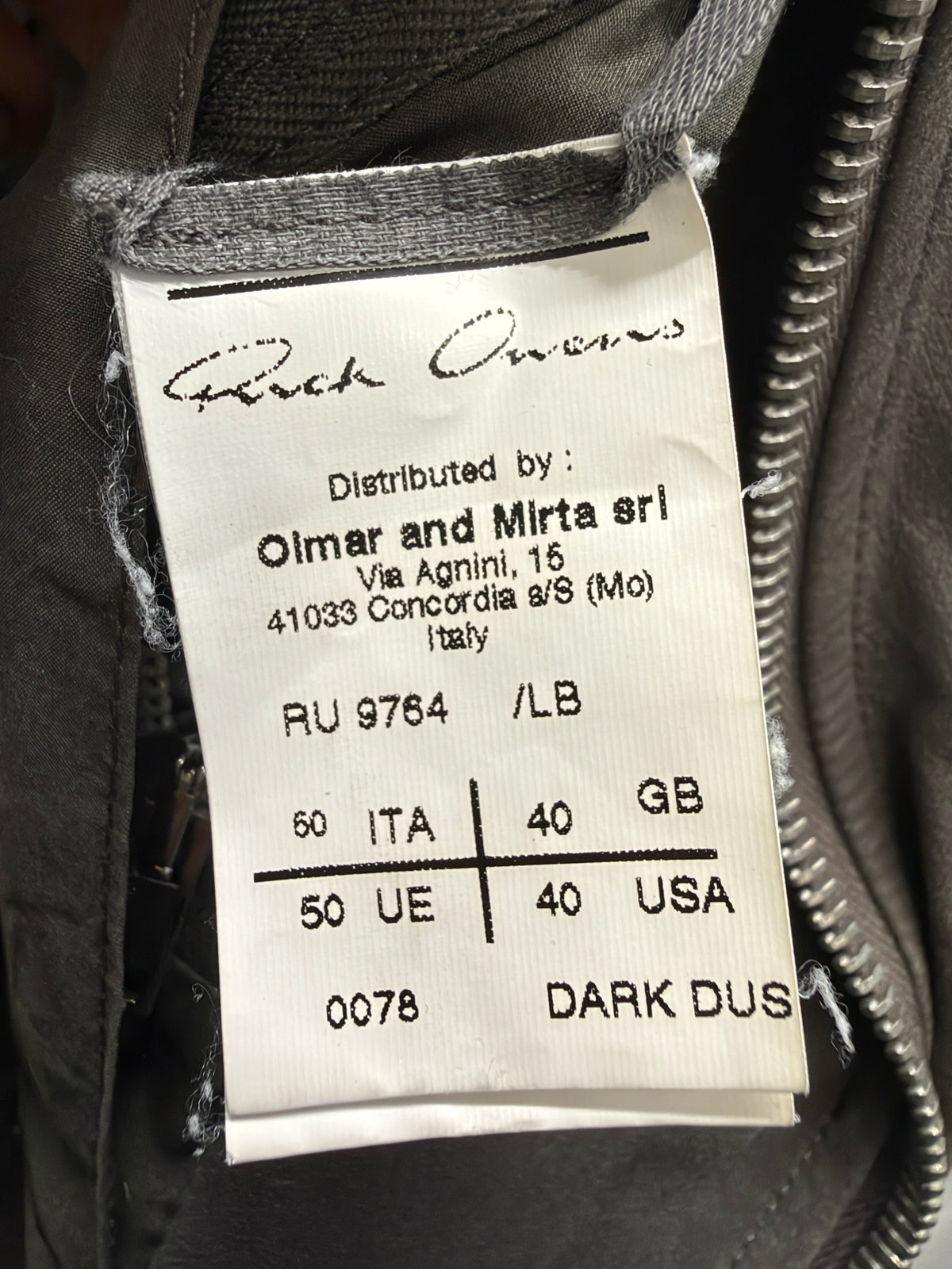 Rick Owens AW09 CRUST Blistered Lambskin Stooges Leather Jacket