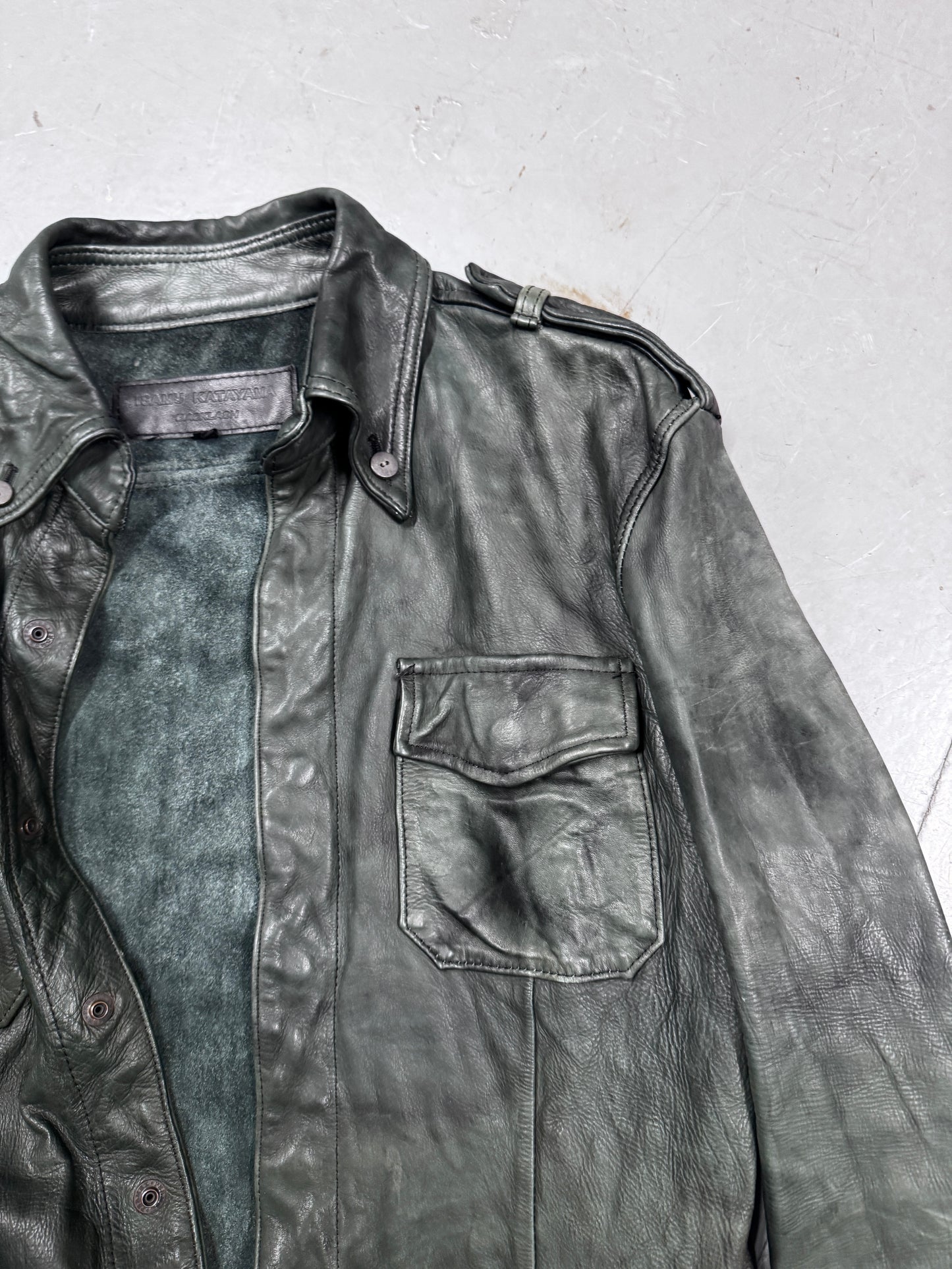 Isamu Katayama Backlash Leather Collar Jacket