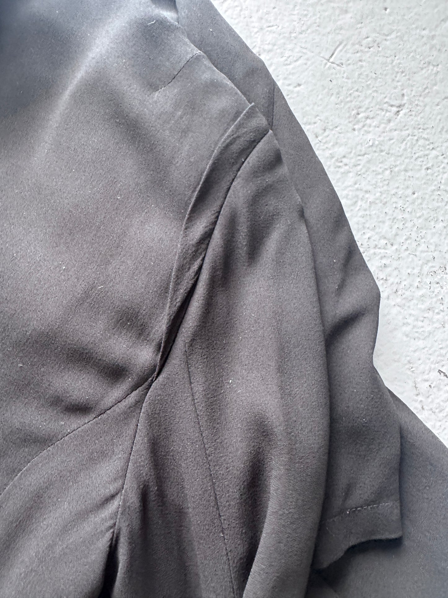 ann demeulemeester extended detail silk blazer