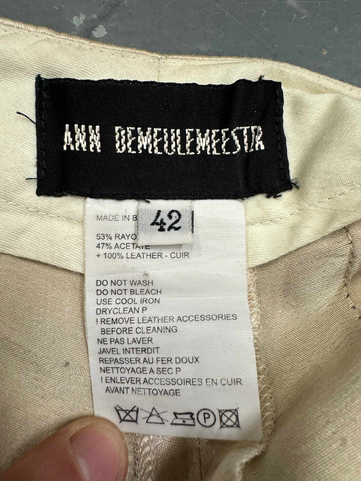 Ann Demeulemeester AW02 Runway Adjustable Bondage Cargo Trouser