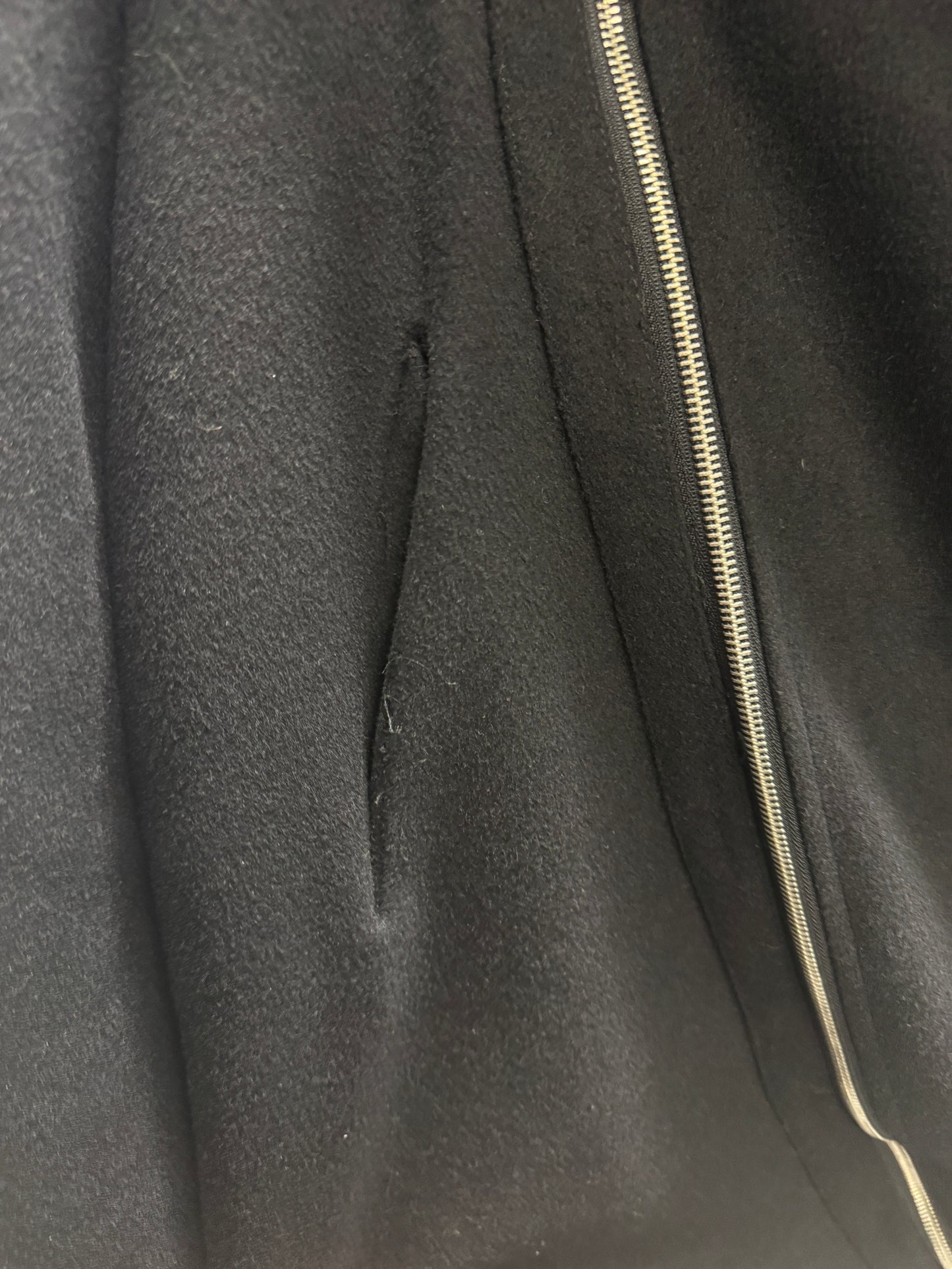 army of me twist zipper funnel neck coat