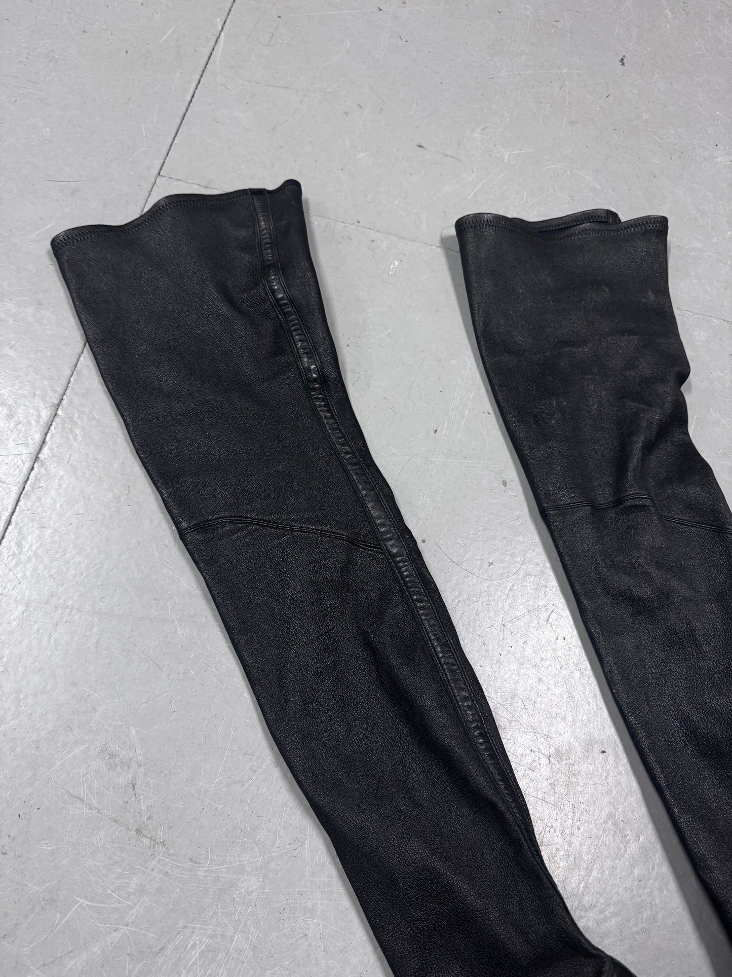 Rick Owens Leather Sock Thigh Ramones