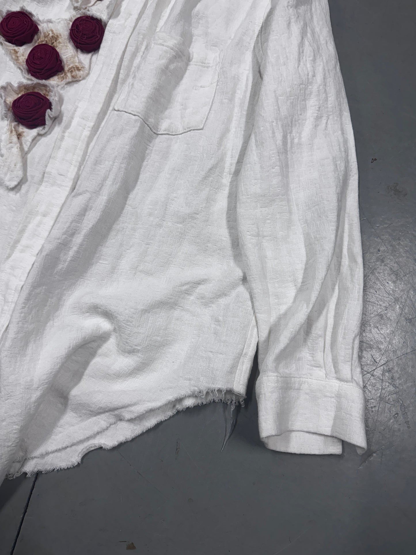 Ditto Catch Raw Linen Patched Shirt