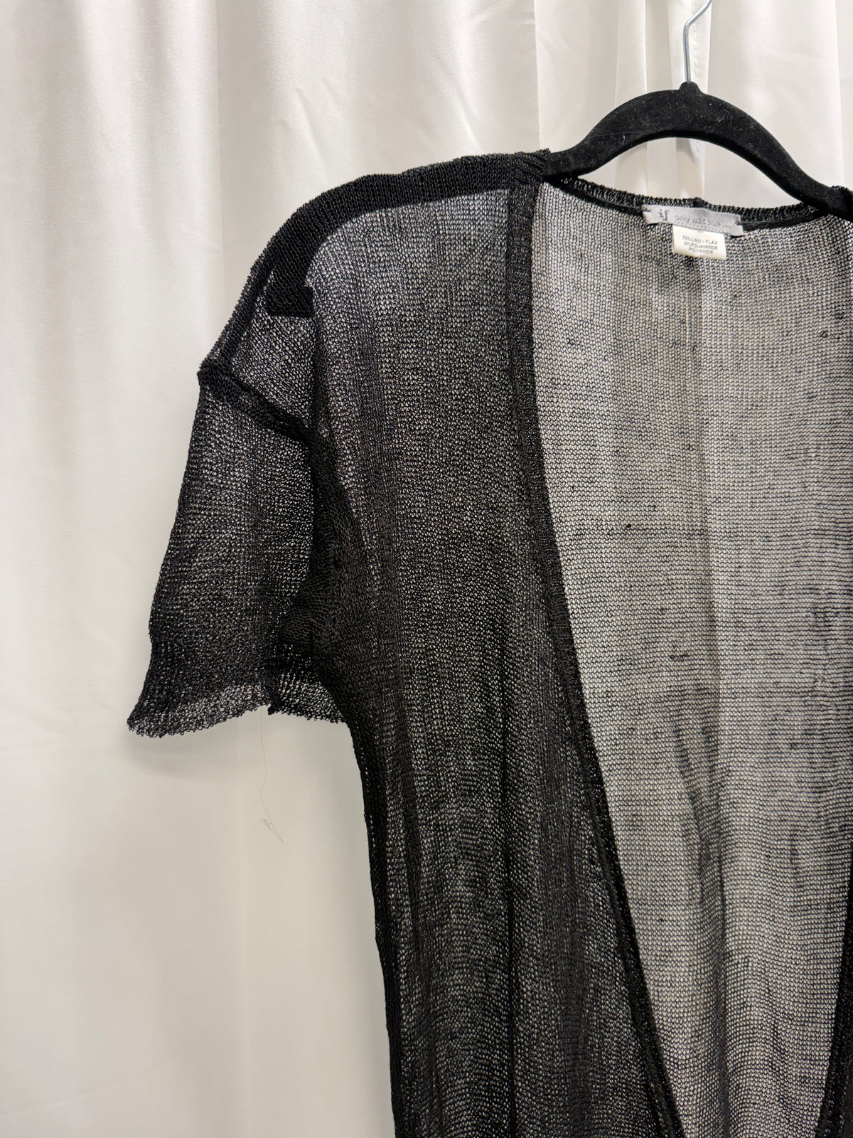 if only was true, Yohan Serfaty, cross front linen knit top / dress (S)