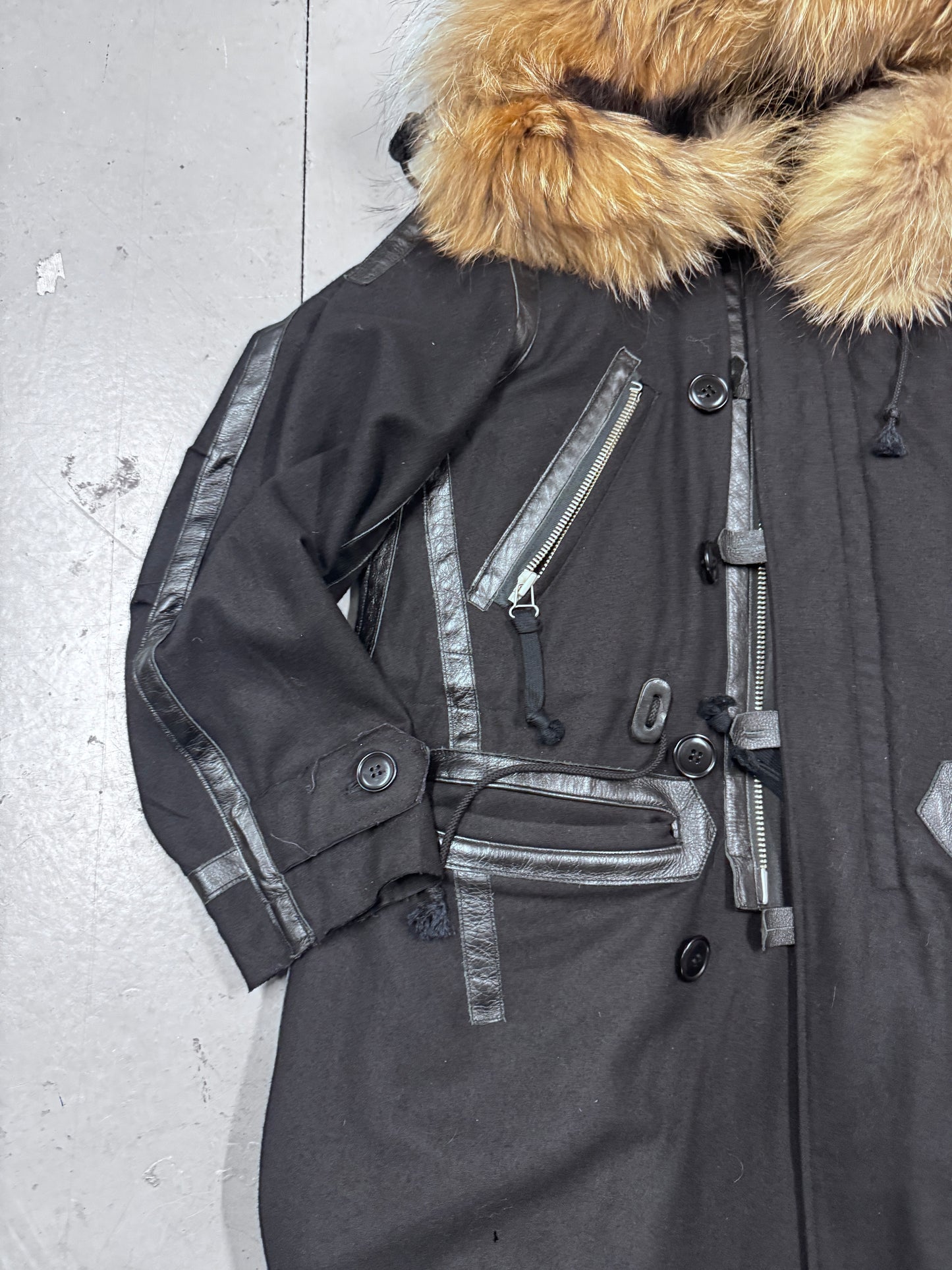 John Undercover Pendleton Raccoon Fur Parka