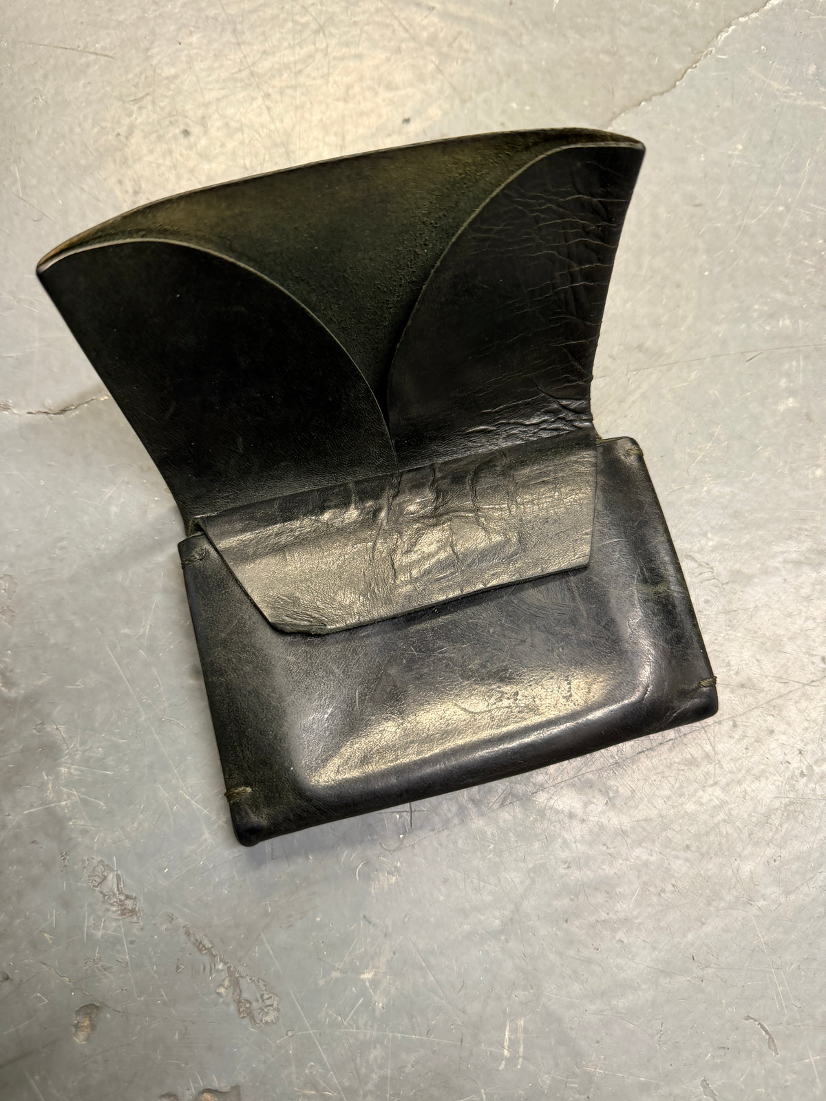 m.a+ cow leather envelope one piece bifold wallet