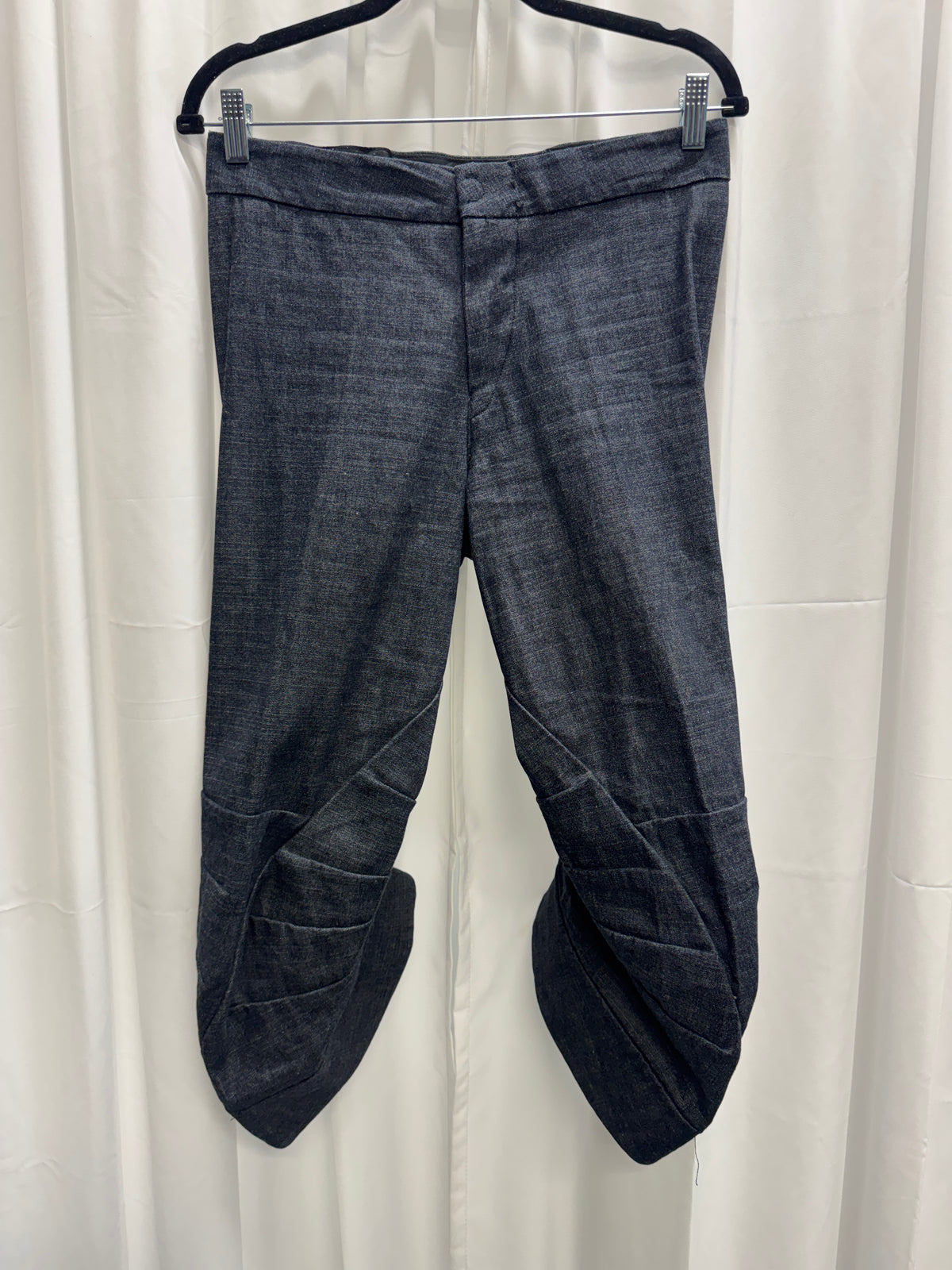 threeASFOUR 3D Sculptural Twisted Denim Cropped Trouser