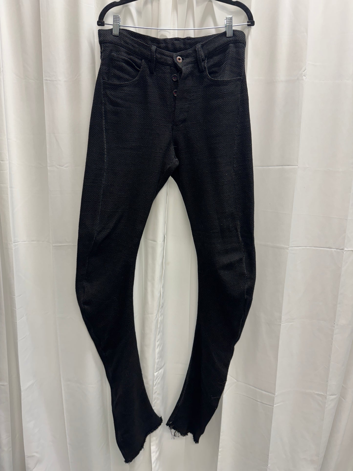 Zam Barrett Heavy Woven Spiral Banana Overlock Trousers