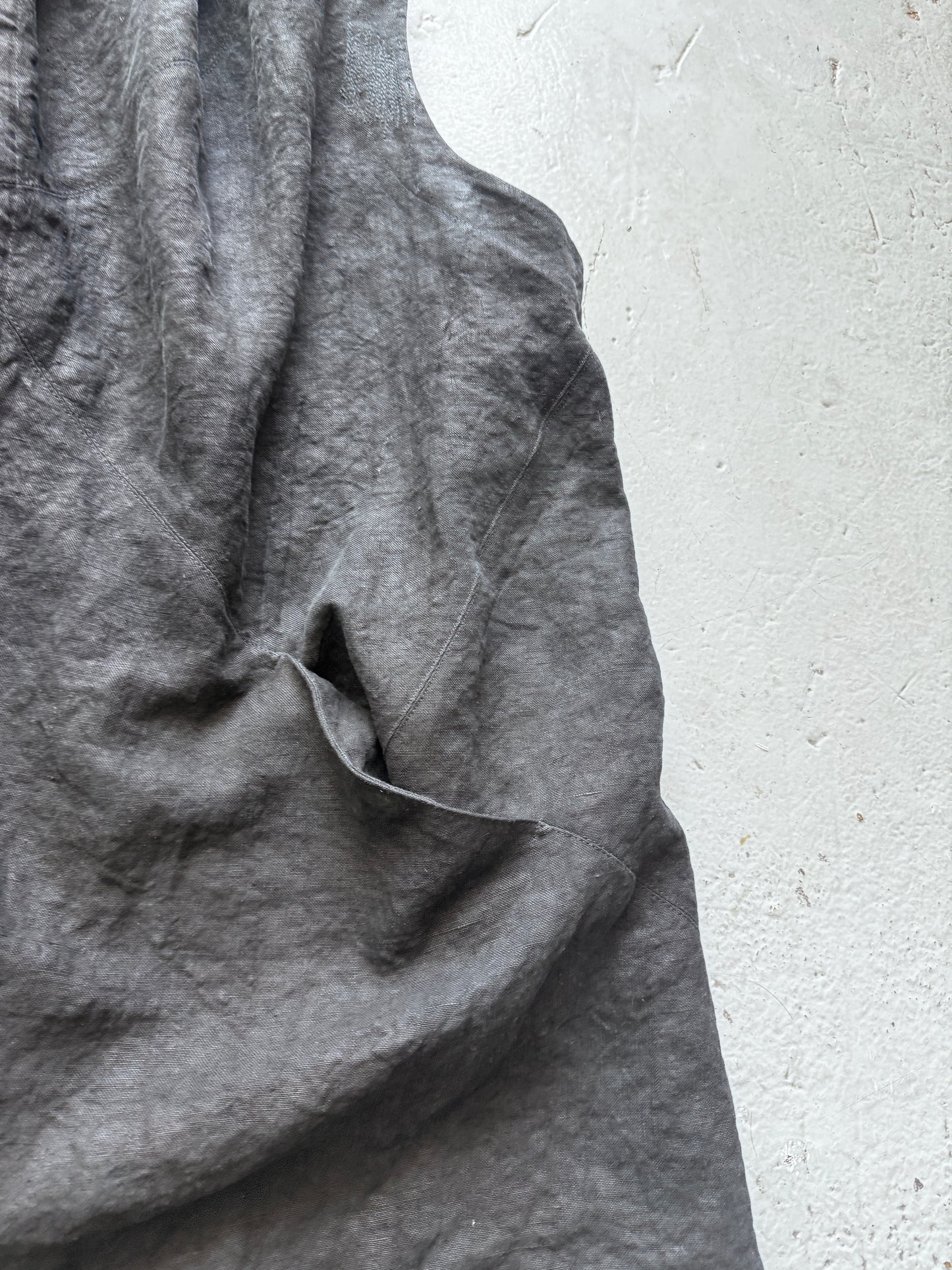 isabel benenato heavy linen hooded vest