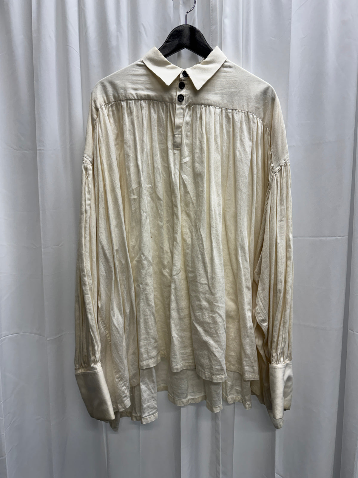 Christopher Nemeth — Extreme Volume Pleated & Gathered Cotton Lawn Shirt