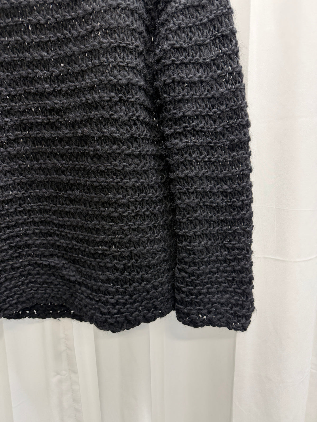 Comme Des Garcons Black Open Weave Oversized Sweater (M)