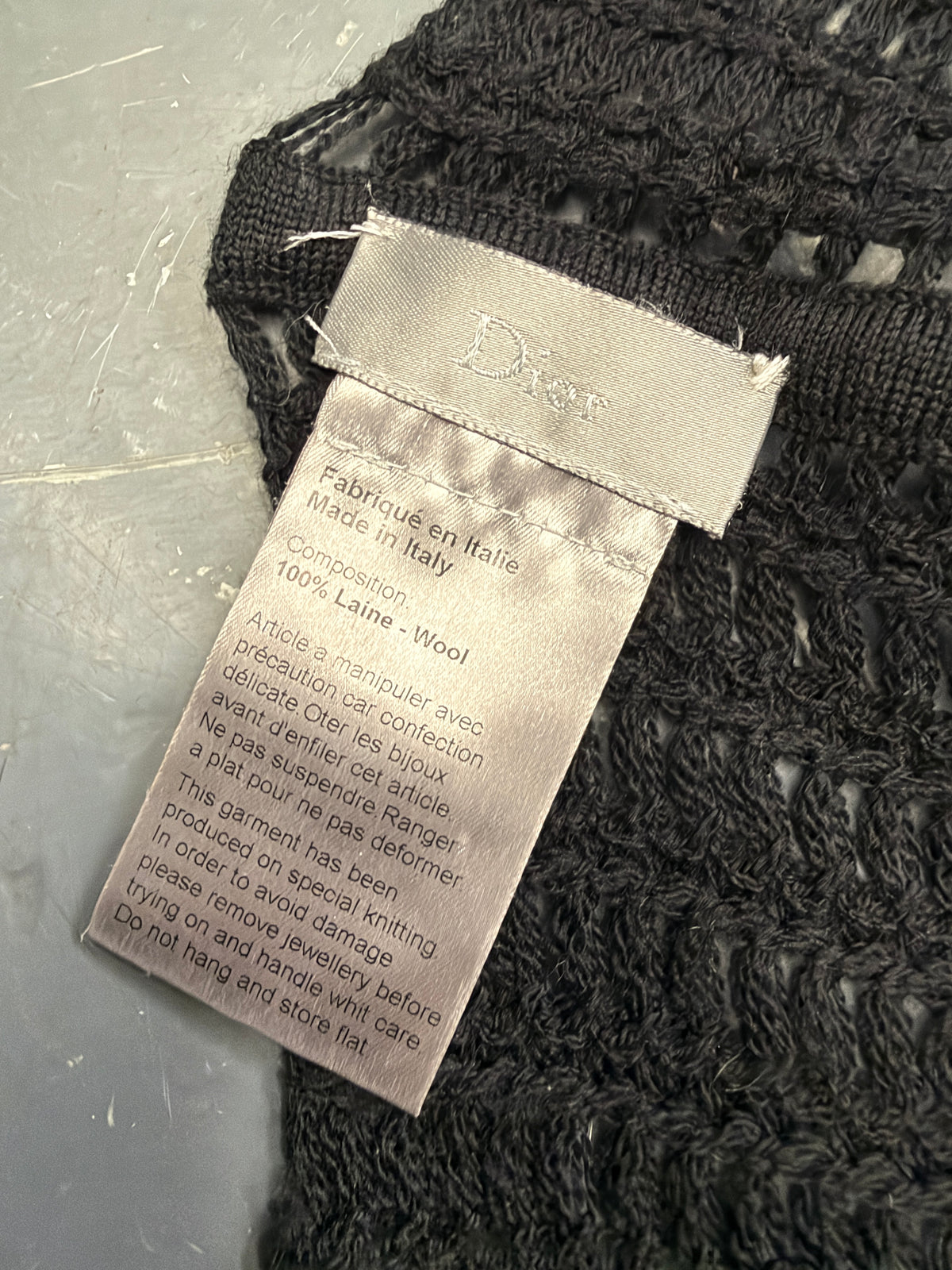 Dior Homme AW09 Open Knit Wool Scarf