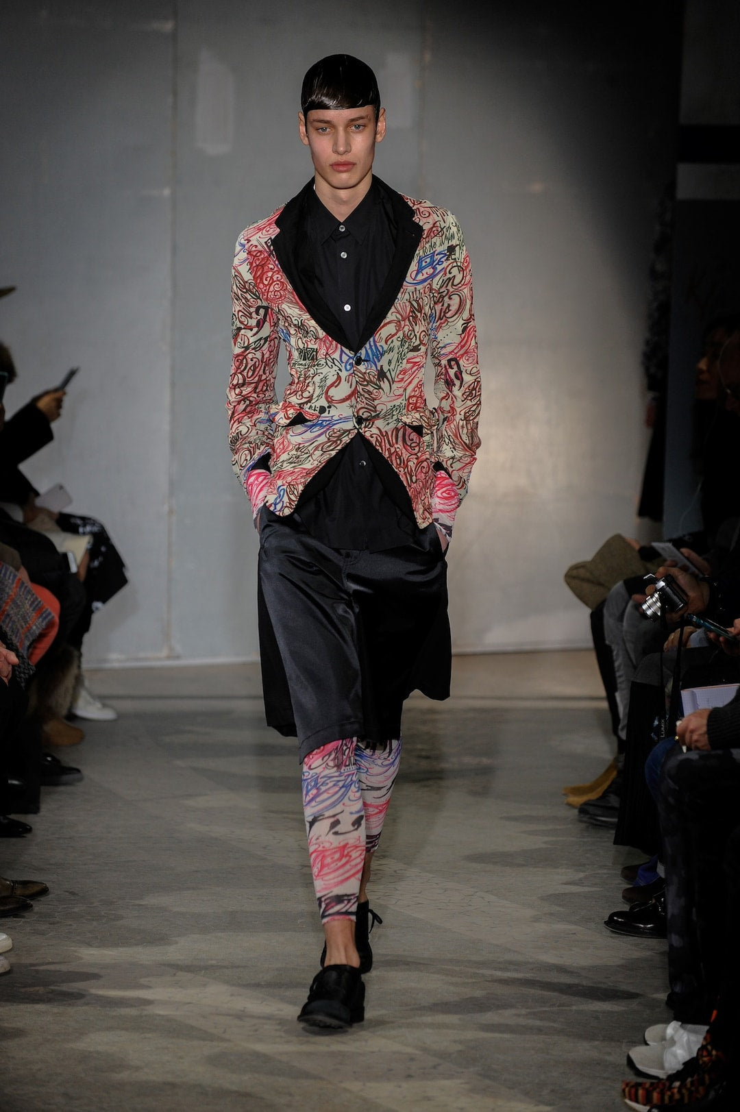 Comme Des Garcons Homme Plus AW15 Runway Born To Die Tattoo Stretch Blazer