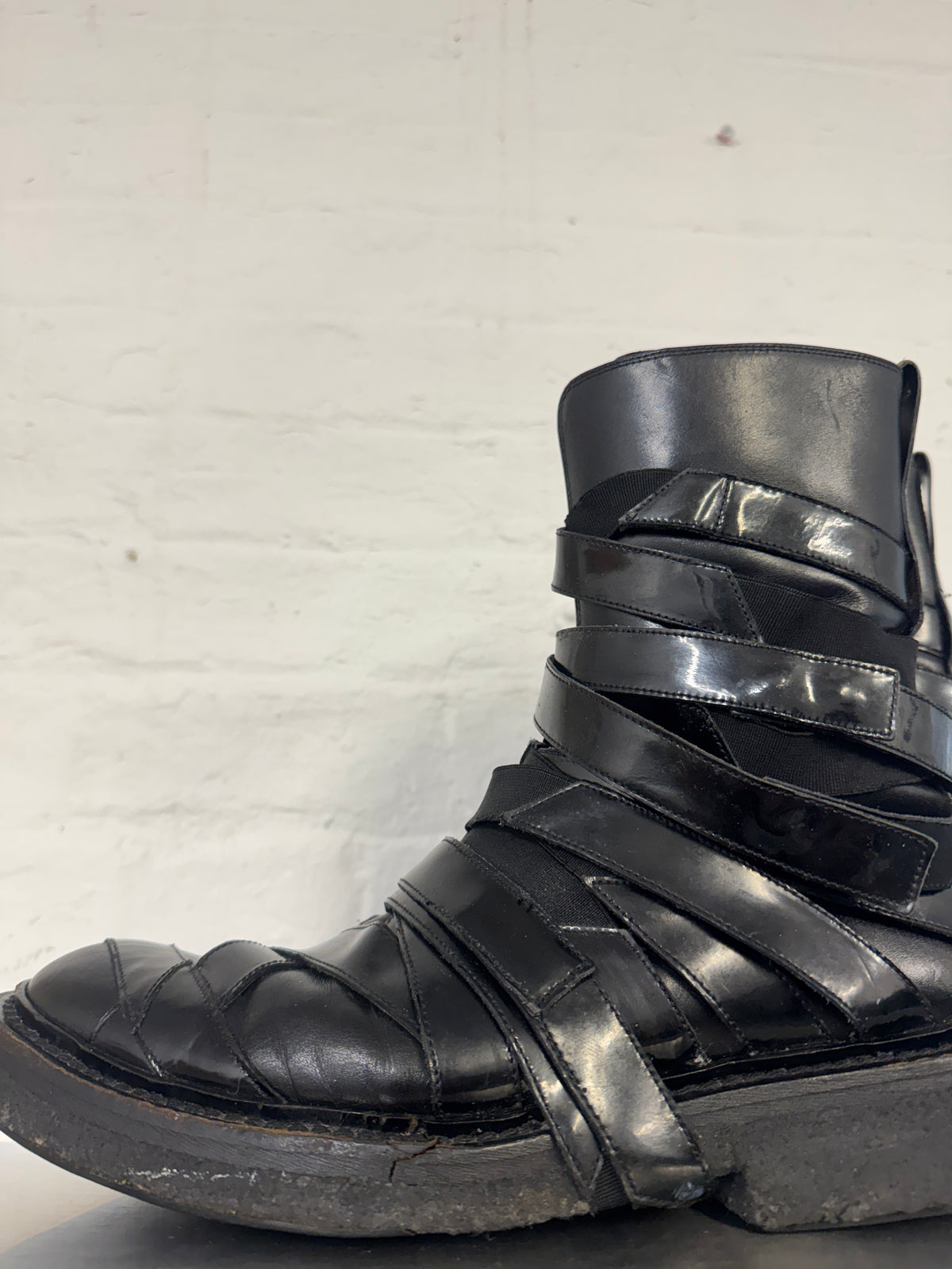 Dior Homme AW08 “Lumière du Nord” Patent Bandage Boots