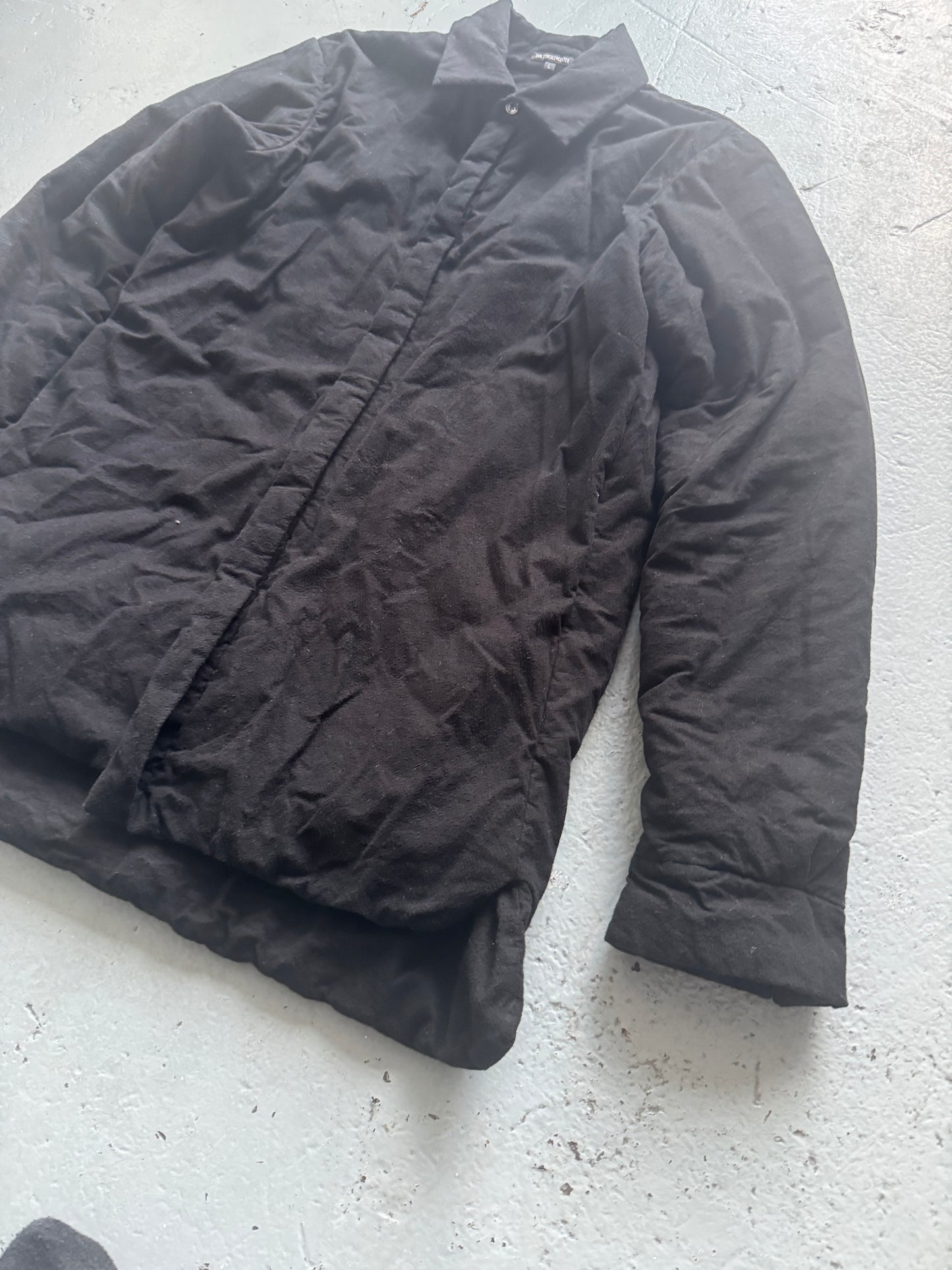 ann demeulemeester padded shirt jacket