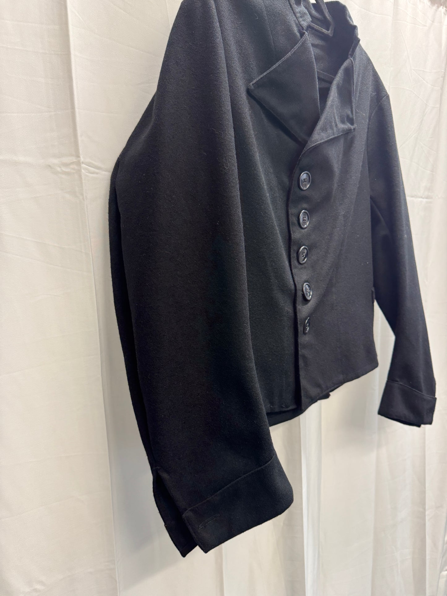 Victorian Era Curved Sleeve Felt Wool Jacket