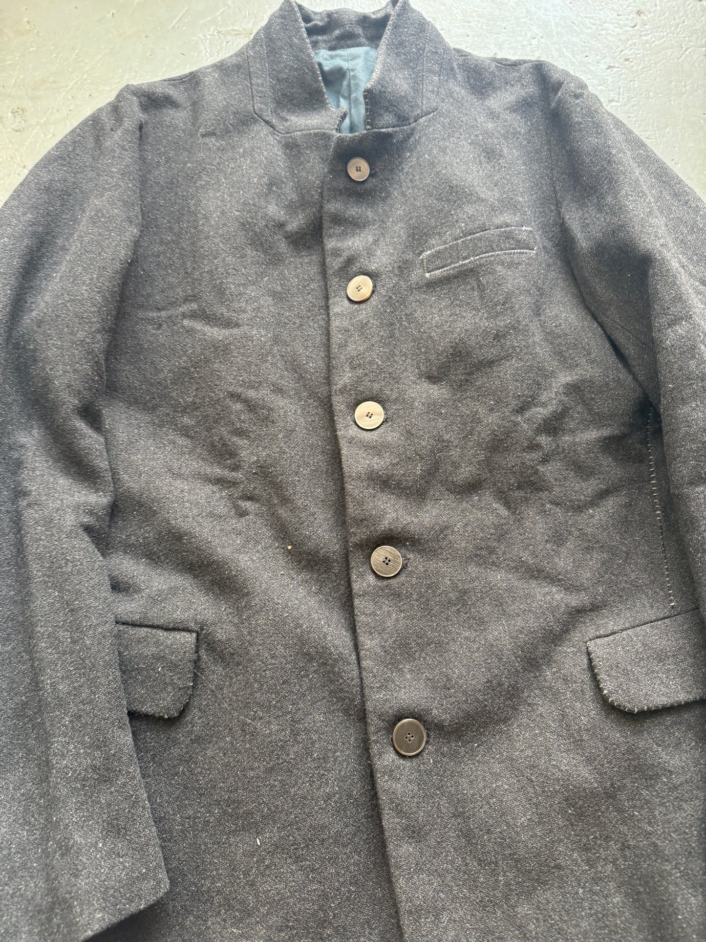 nicolo ceschi berrini scar stitch blazer mid length