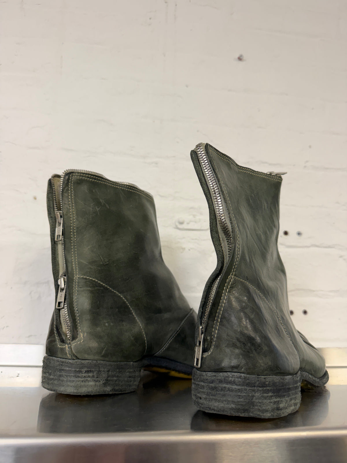 Carol Christian Poell Horse Leather Full Zip Boots (43)