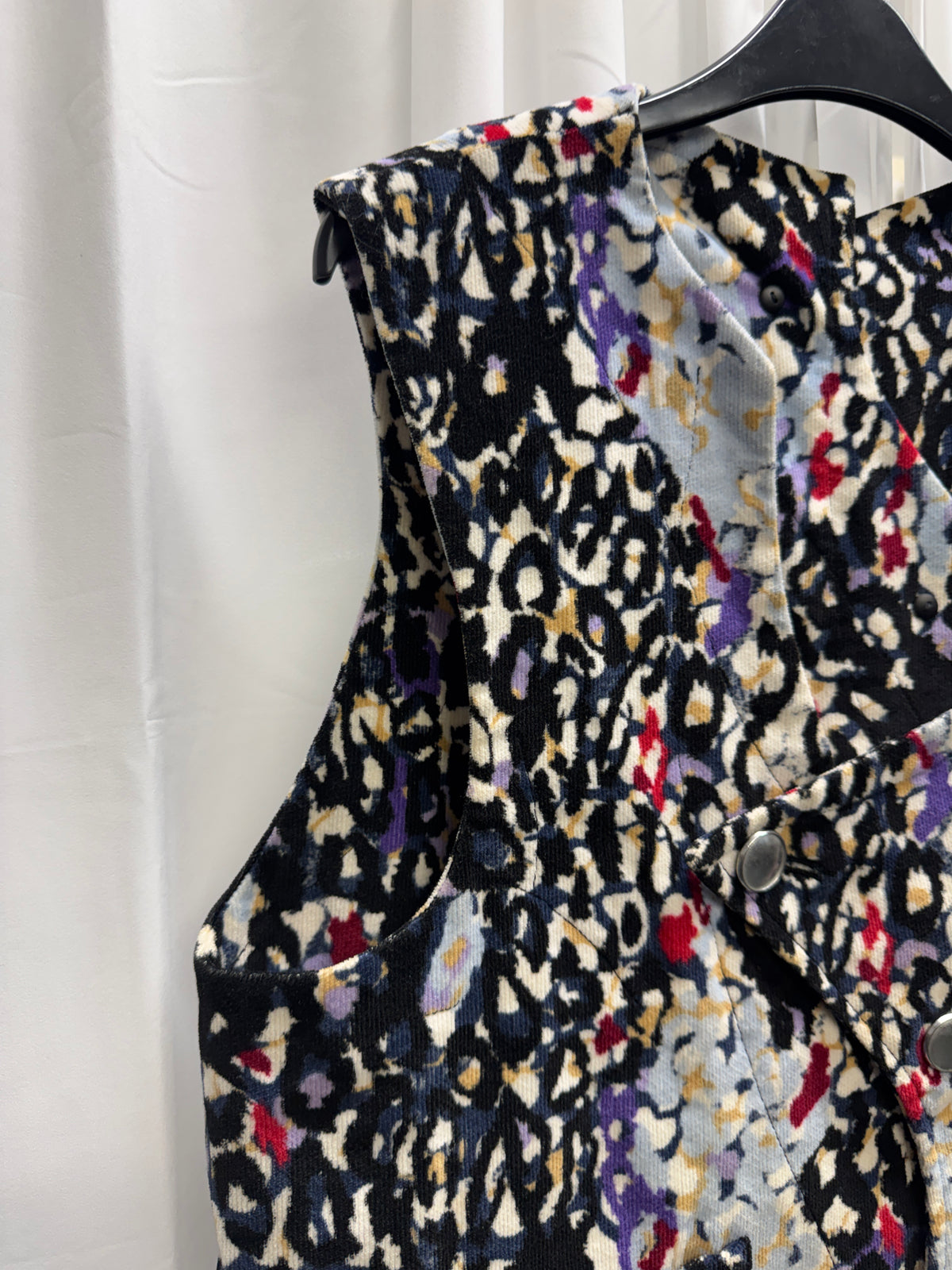 sulvam 19AW Leopard Crazy Pattern Vest / Waistcoat
