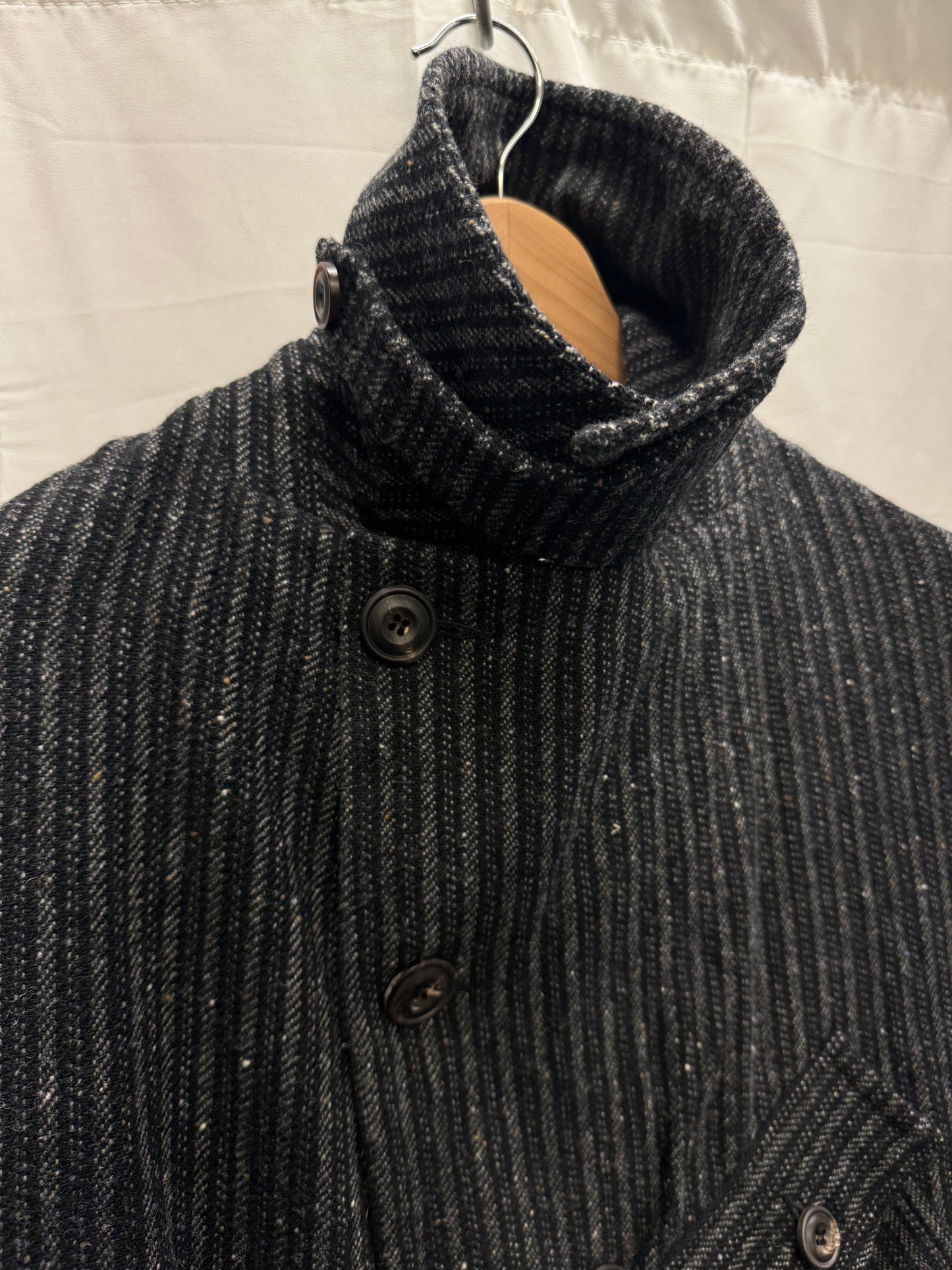 John Alexander Skelton CVIII Long Double Button High Neck Wool Coat