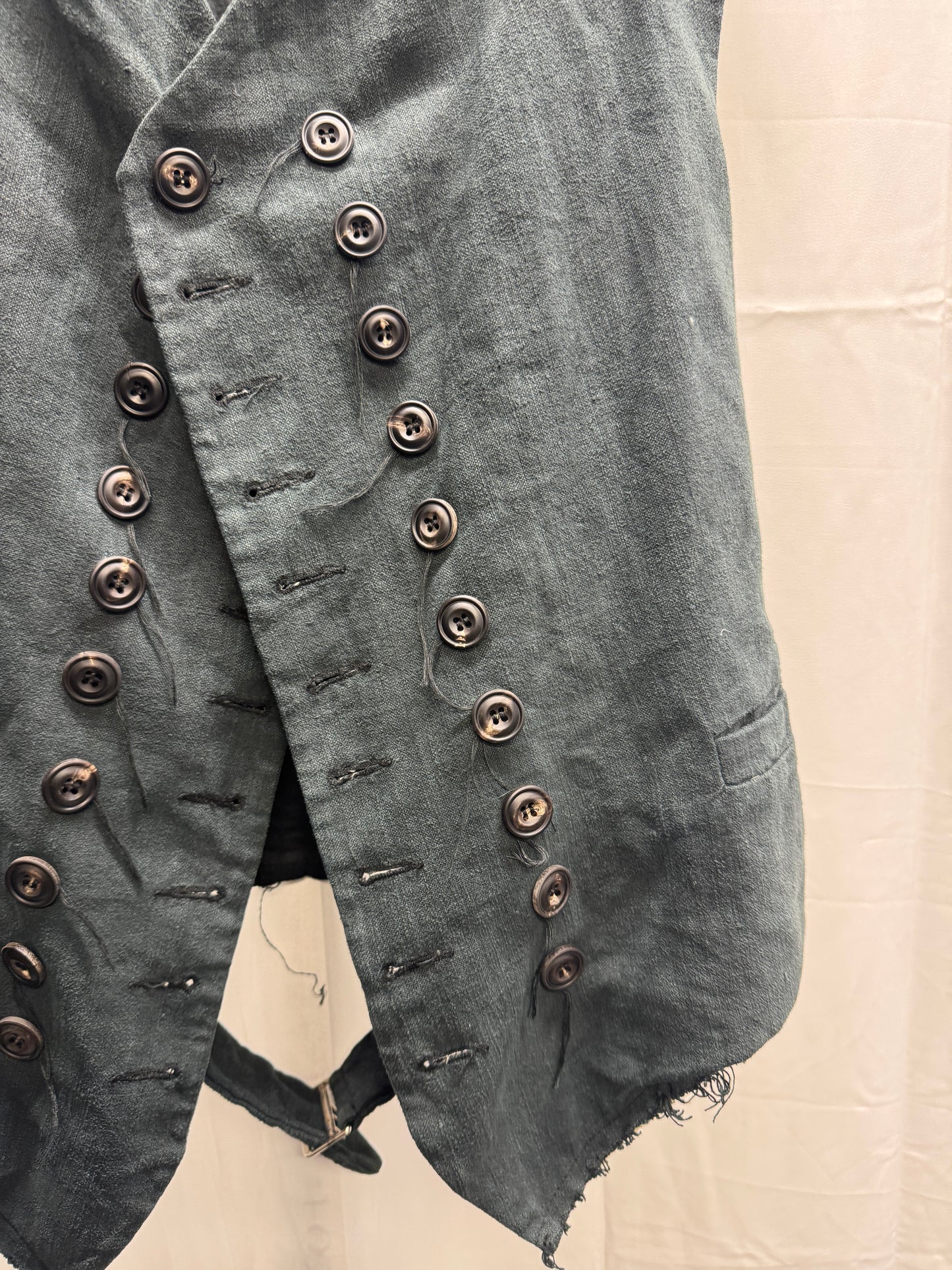 john alexander skelton double row button antique linen waistcoat