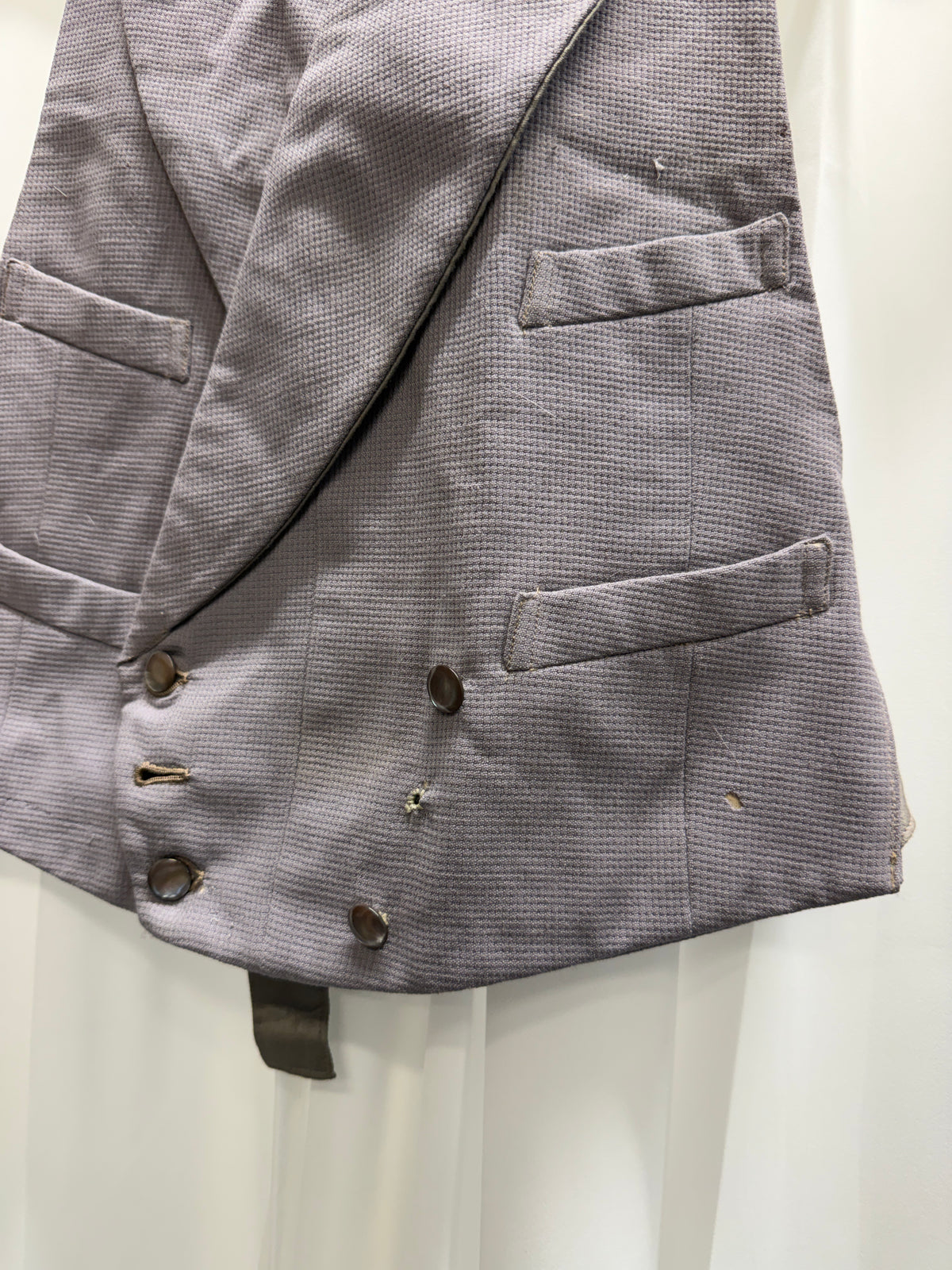 Antique Tailored Double Breasted Back Strip Waistcoat