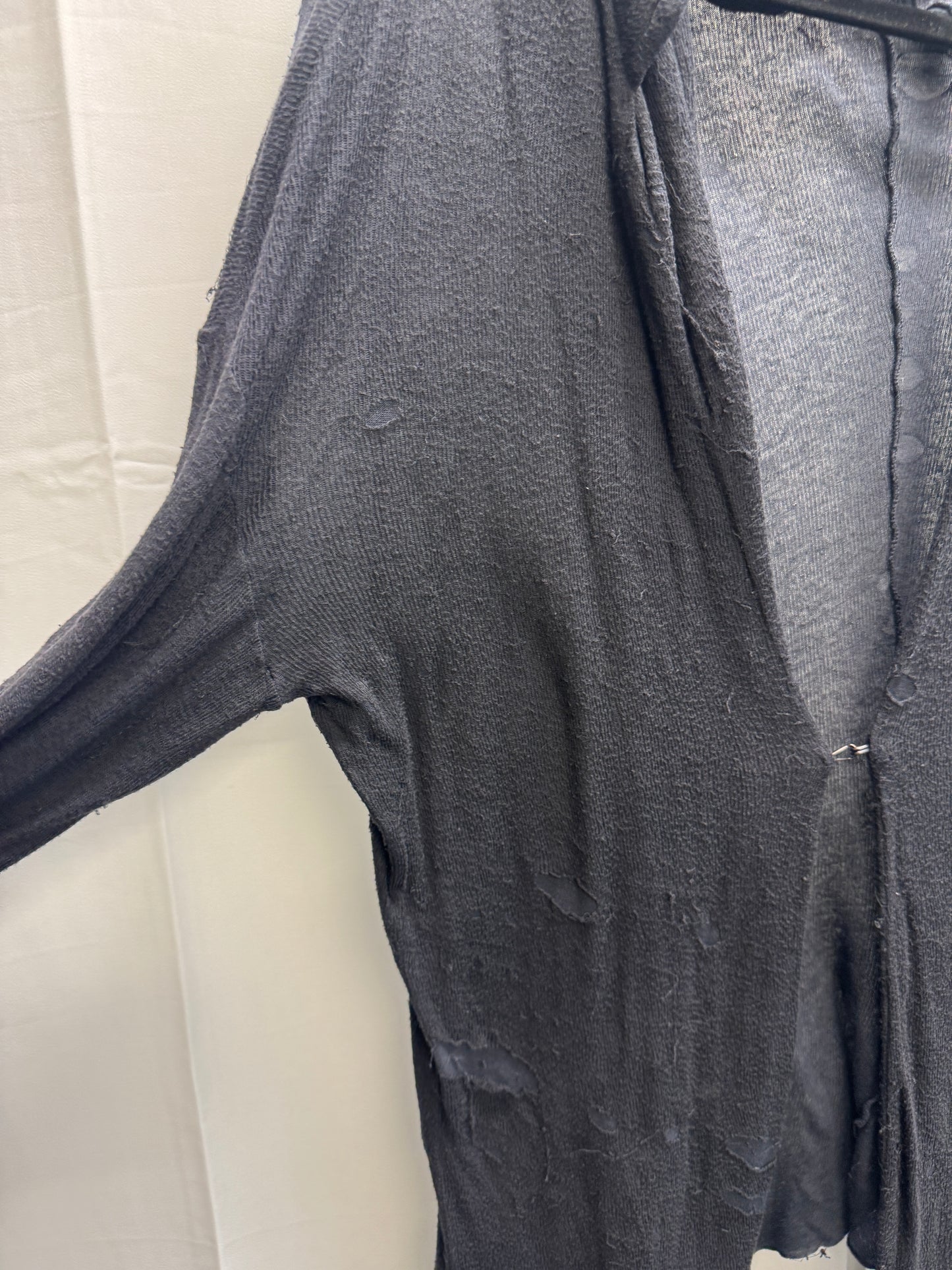 obscur double layered peeling knit jacket