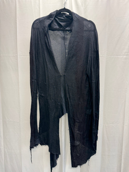 obscur double layered peeling knit jacket